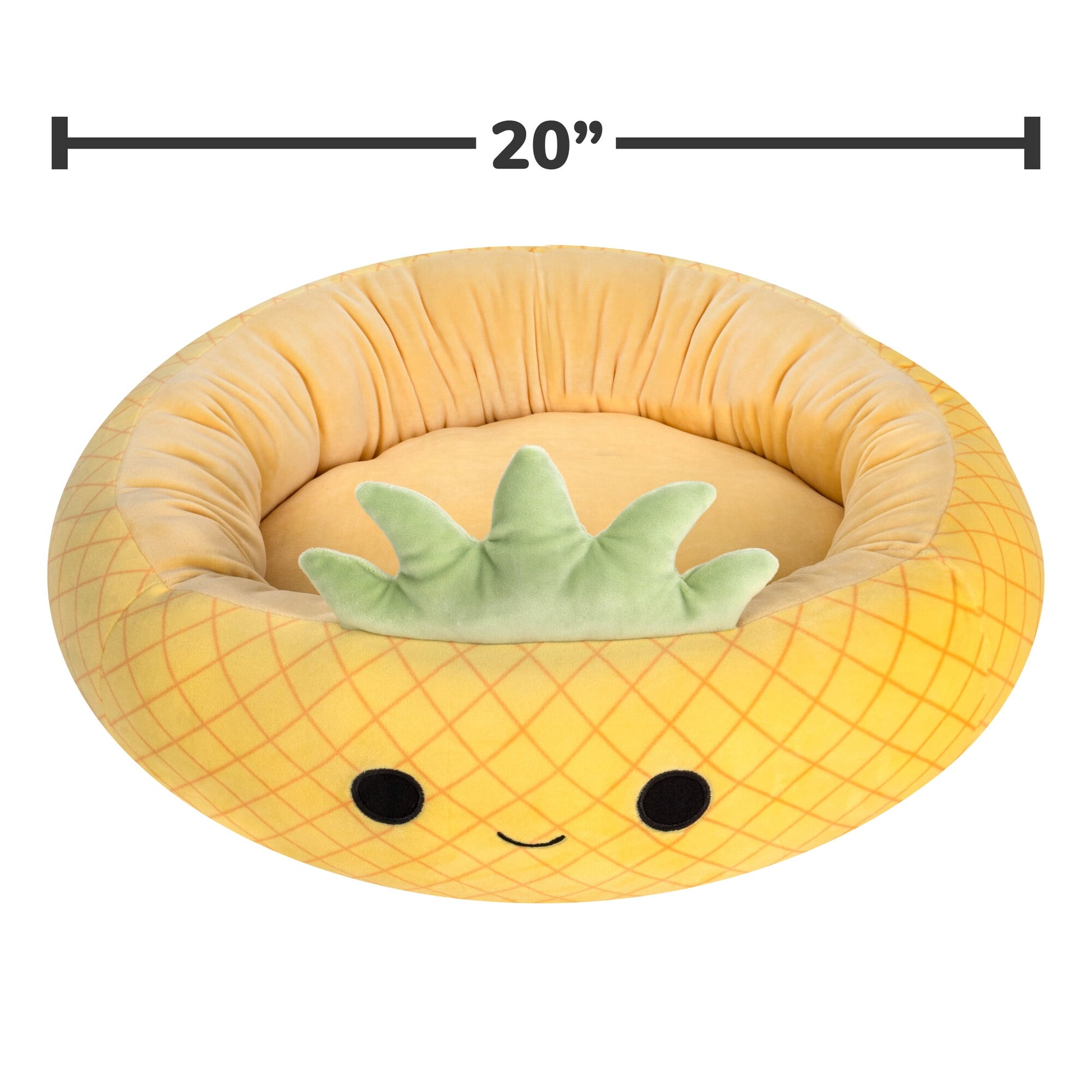 Squishmallows 20 inch Pineapple Pet Bed - Small Ultrasoft Official Squishmallows Plush Pet Bed