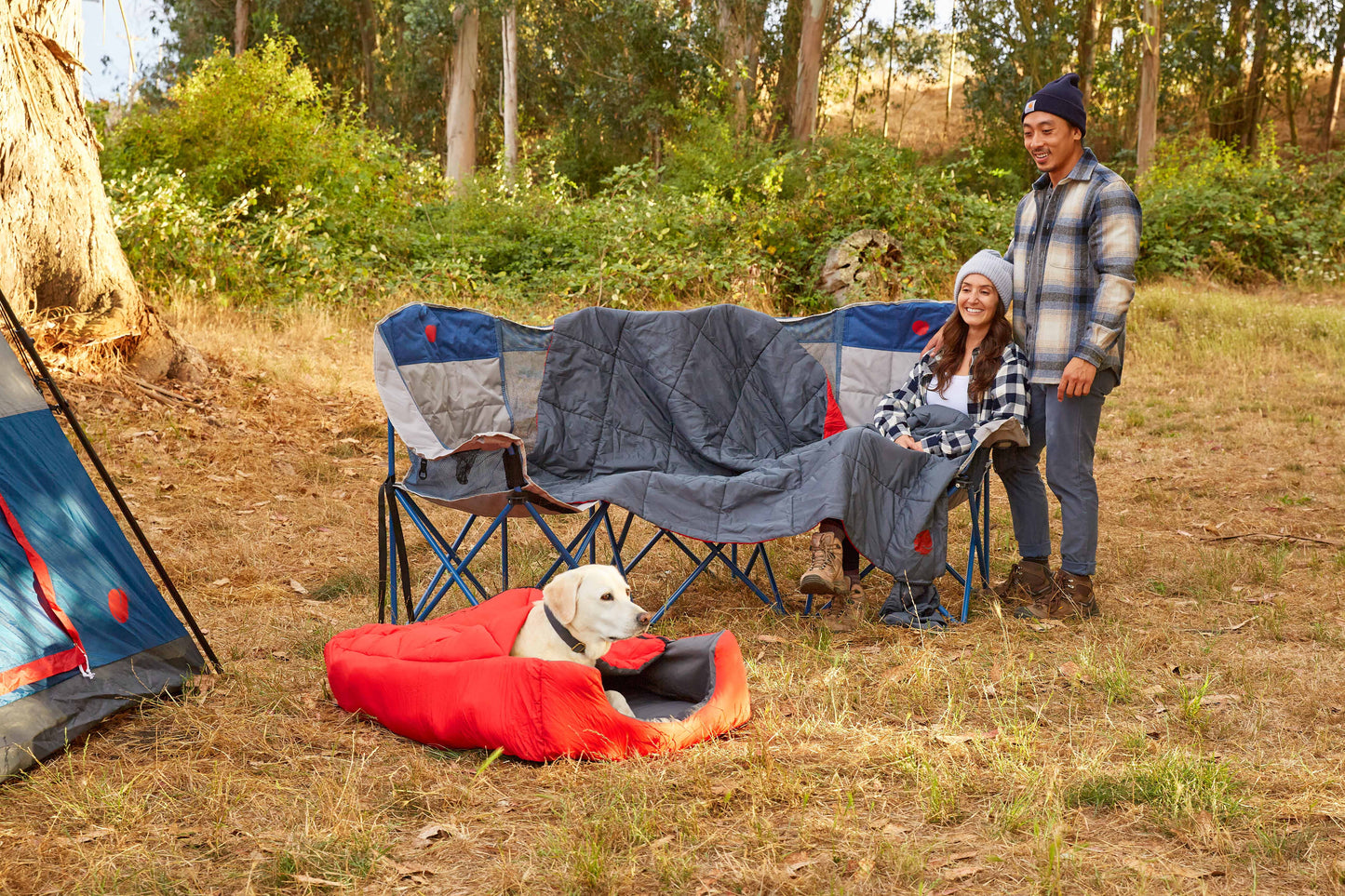 OmniCore Designs Pet Sleeping Bag (SM/Blue) with Zippered Cover for Travel, Camping, Backpacking, Hiking | Good for Small and Large Pets | Use as Pet Beds, Pet Mats or Pet Blanket