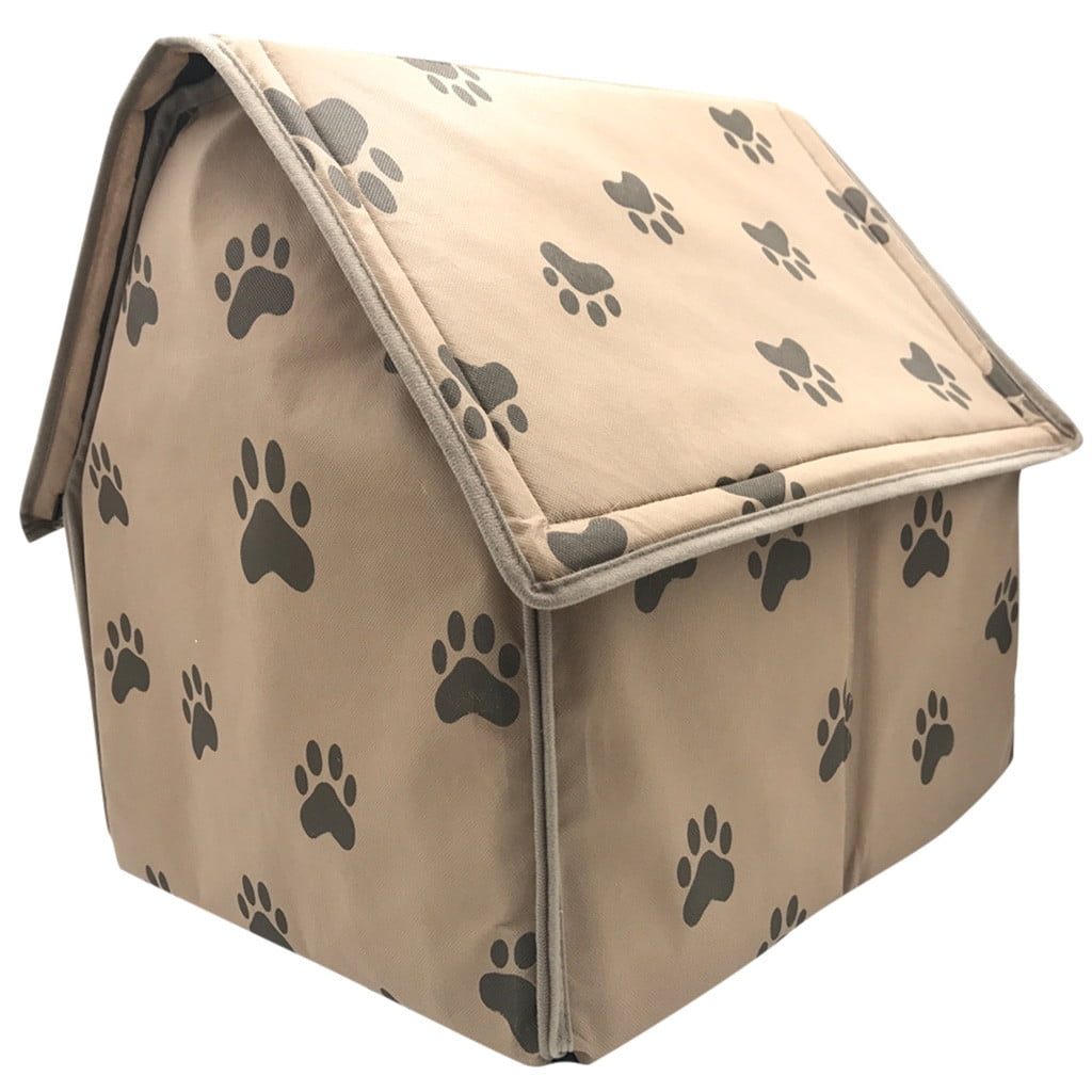OAVQHLG3B Foldable Dog House Foldable Small Pet Bed Weatherproof, Portable Dog House Indoor, Pet Shelter Suitable for Small to Medium Sized Dogs and Cats