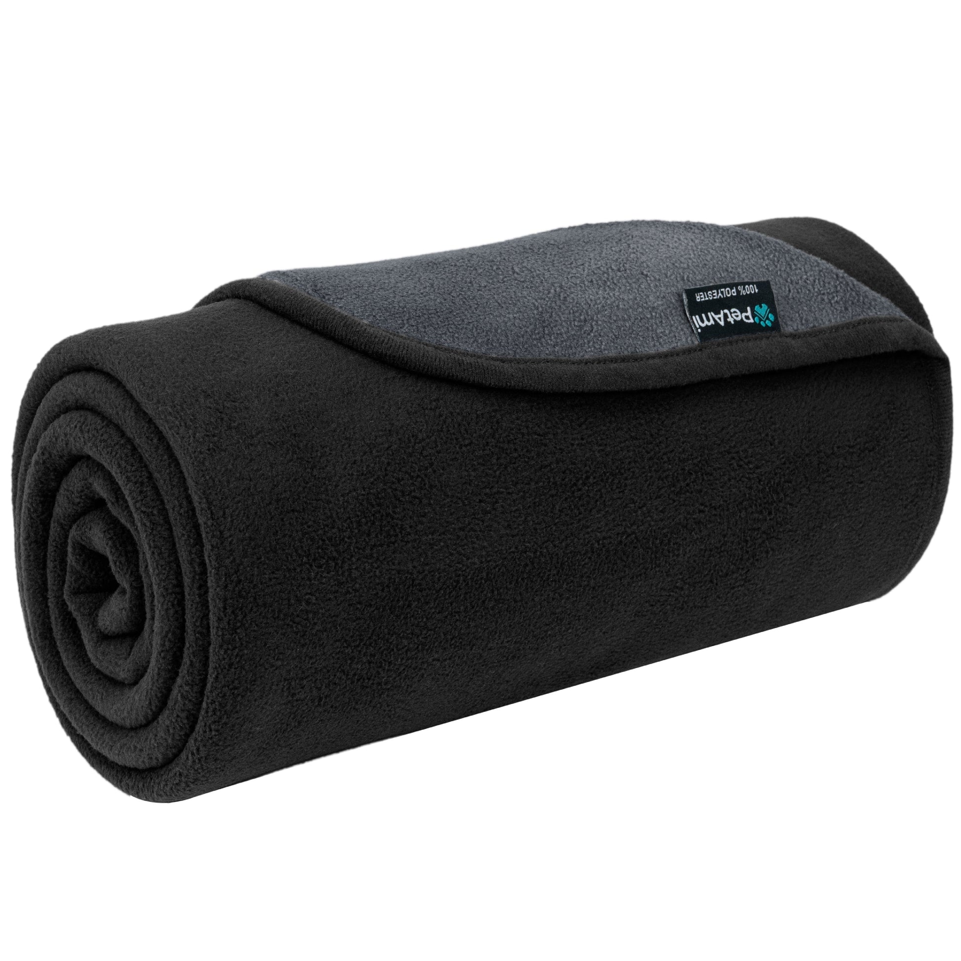 PetAmi Waterproof Dog Blanket For Small Medium Dog, Pet Puppy Blanket Couch Cover Protection, Fleece Cat Washable Throw, Couch Sofa Furniture Protector, Reversible Soft Plush, 29x40 Black/Gray