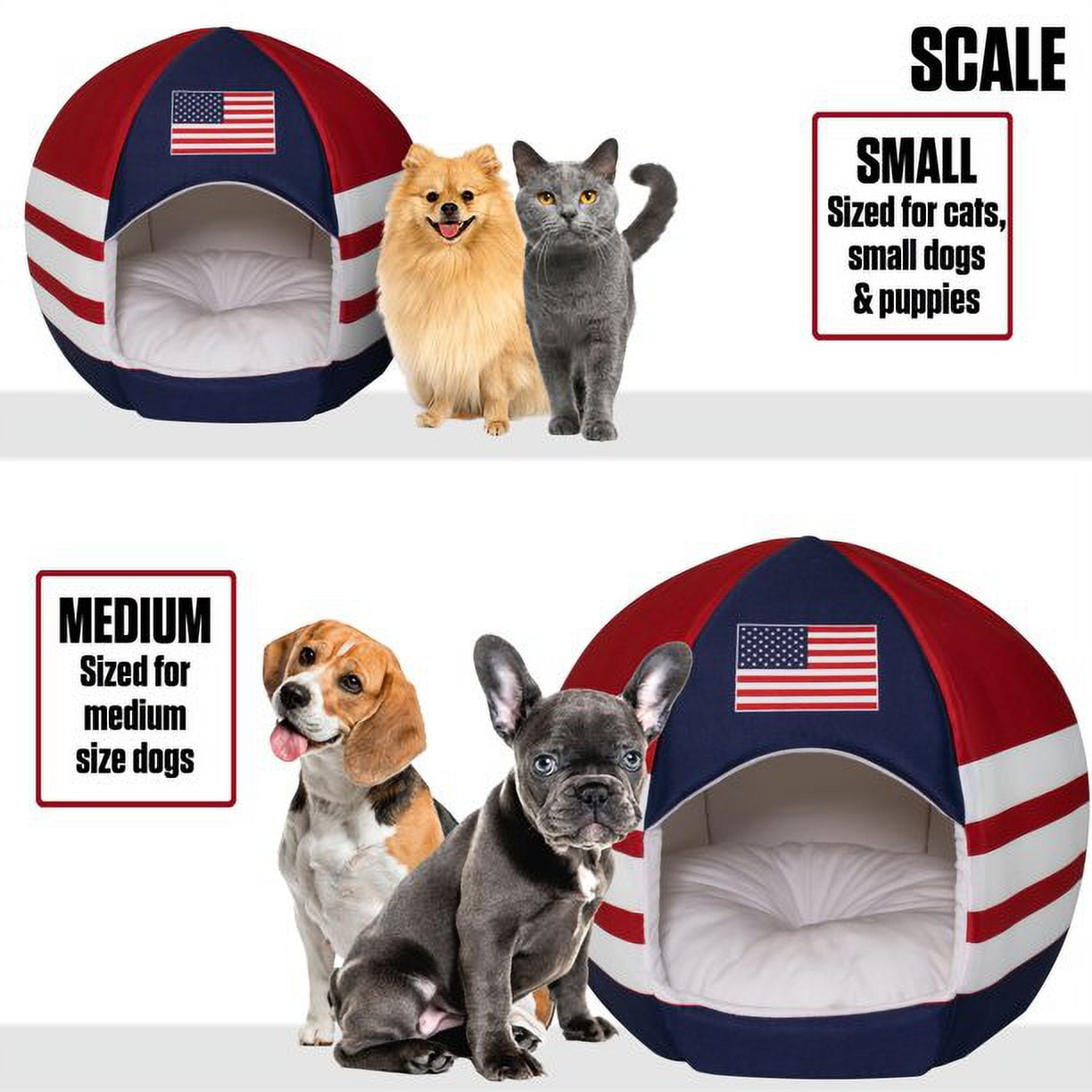 Maccabi Art US Country-Sport Ball Pet Bed for Dogs, Cats - Small