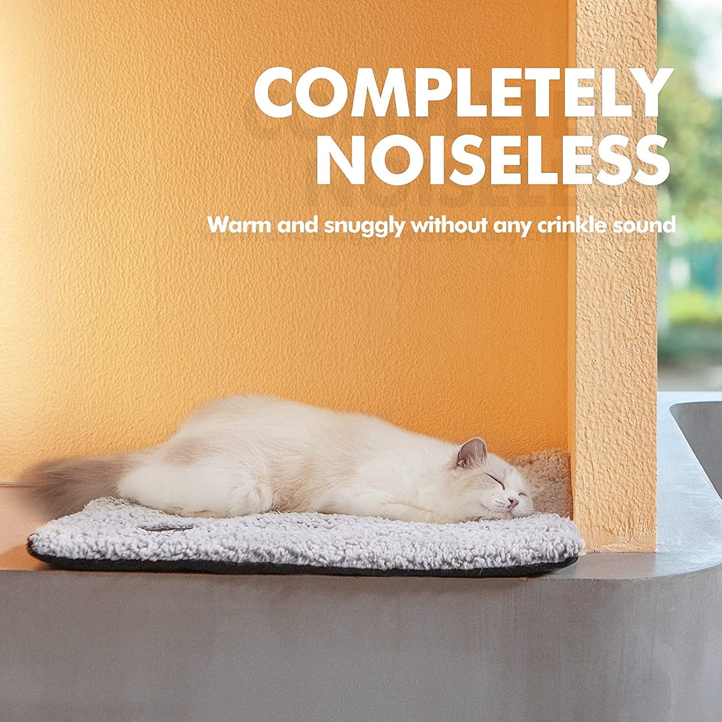 MANGOBOB Self Warming and Heating Cat and Dog Mat, 24 x 18 Inch, Non-Slip Bottom, Gray