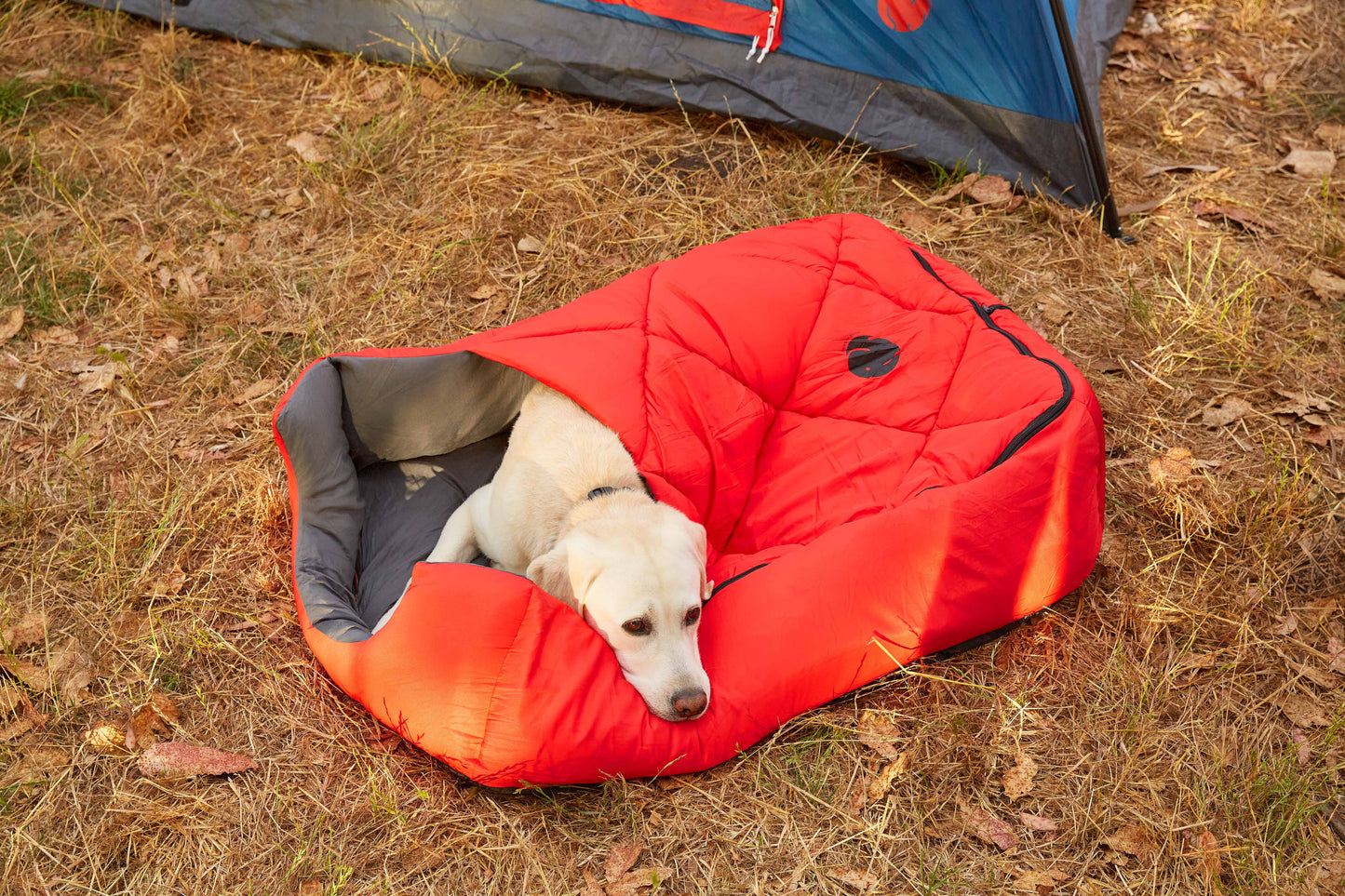 OmniCore Designs Pet Sleeping Bag (SM/Blue) with Zippered Cover for Travel, Camping, Backpacking, Hiking | Good for Small and Large Pets | Use as Pet Beds, Pet Mats or Pet Blanket