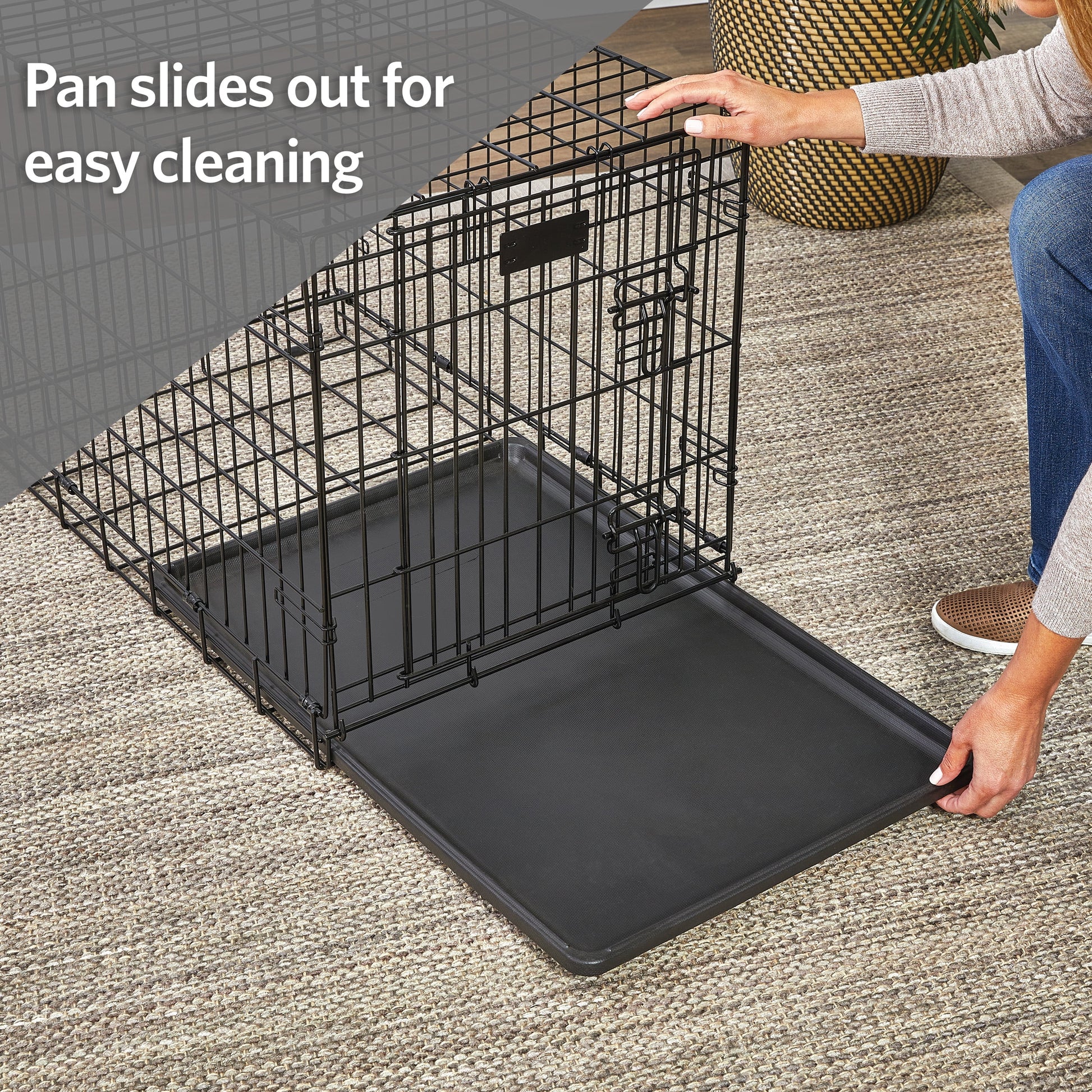MidWest Homes for Pets Plastic Replacement Pan fits all MidWest Crates 48 Inch