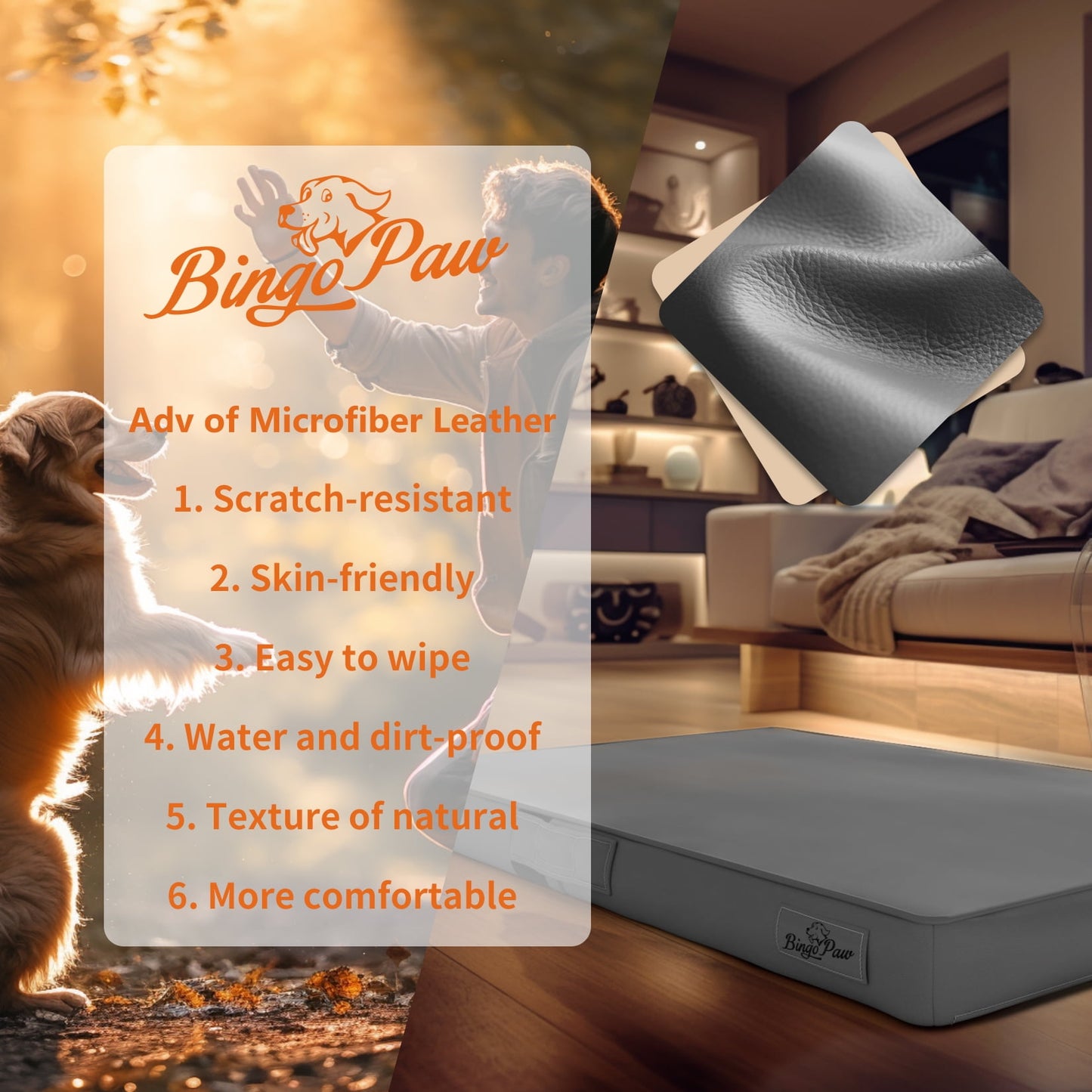 BingoPaw Foldable Breathable 3D Mesh Mattress Dog Bed, Wear-resistant Washable Removable Cover, Large