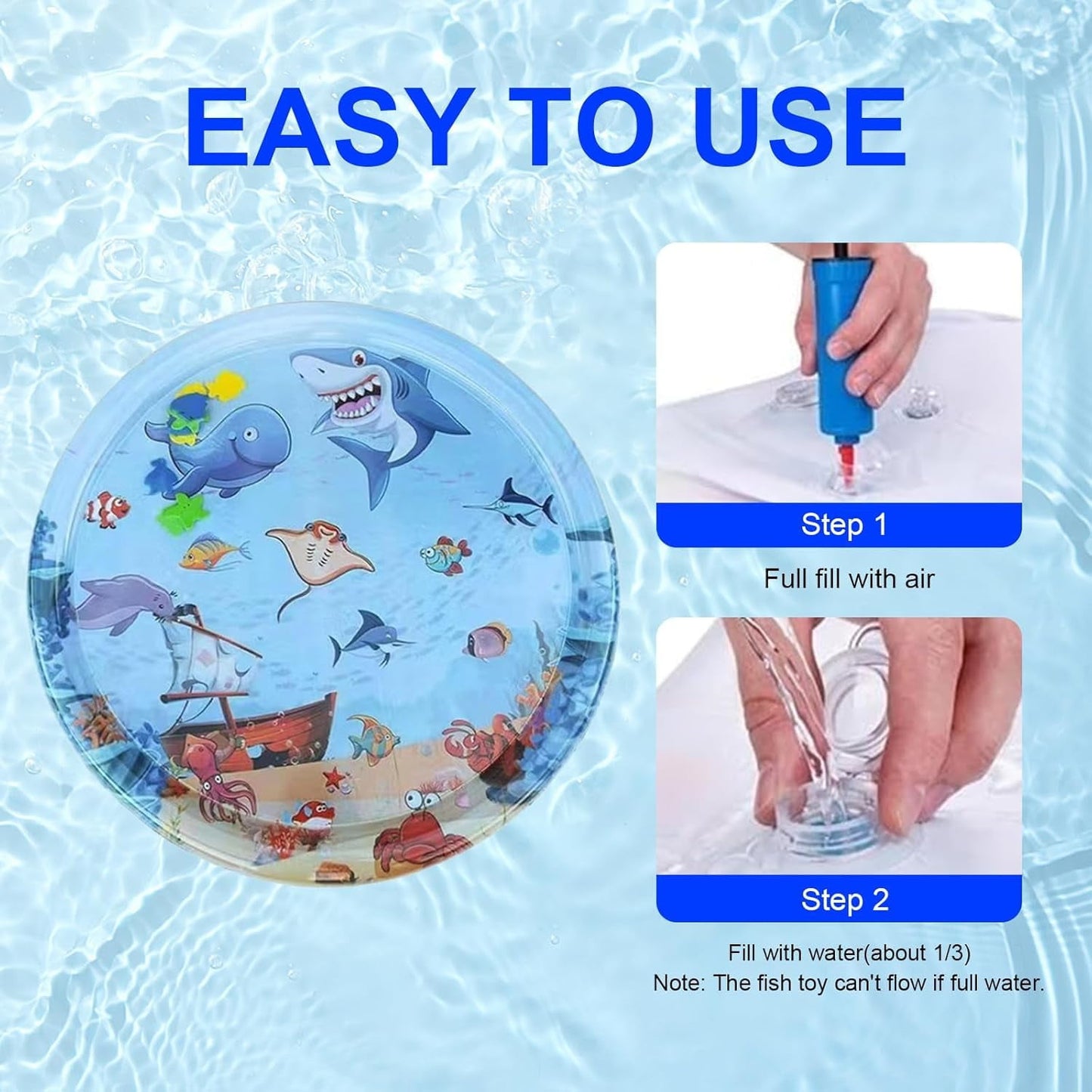 Pet Water Bed,Cat Water Mat 2025 Upgraded Thickened Sensory Water Palymat,Leak-Proof Sensory Playmat,Water Mat for Cats and Dogs,Anti-Scratch Design Waterbed for Indoor Cat & Dog