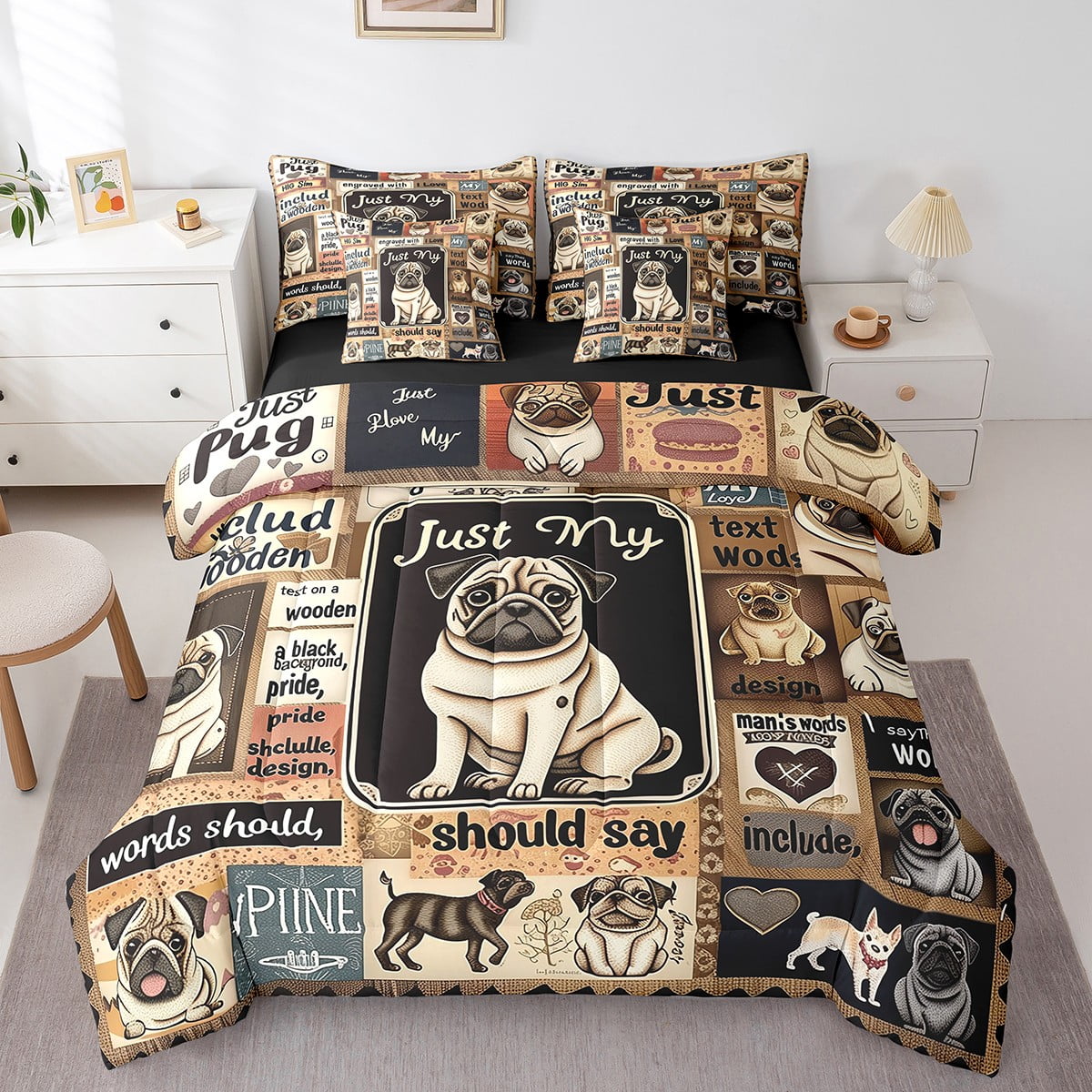 7 Piece Excavator Twin Size Bed in a Bag Cartoon Car Bedding Sets Construction Machinery Truck Comforter Set with Sheets Equipment Tractor Bed Set Ngineering Vehicle Print Sheets