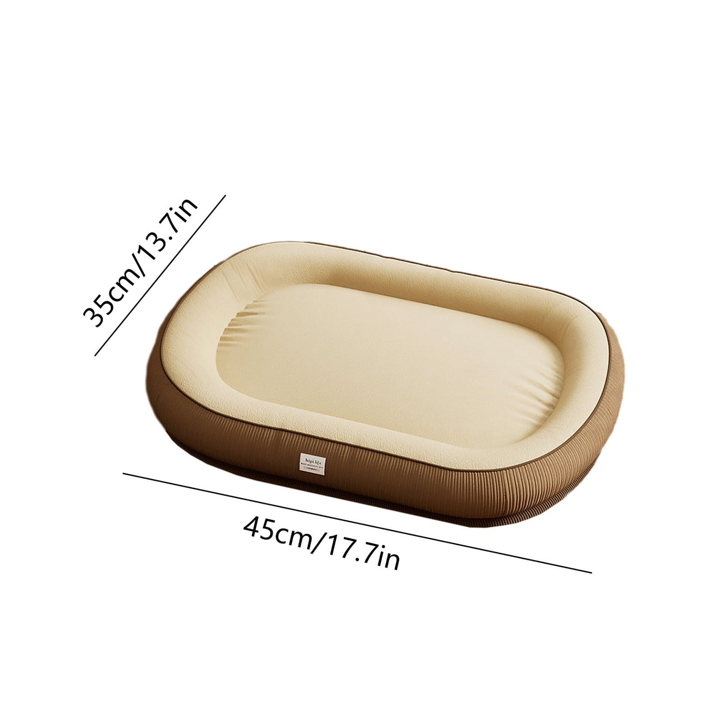 BGZLEU Orthopedic Dog Bed for Dogs Breeds, High Density Egg Crate Foam Dog Sofa Beds,Oval Kennel Bed, Pet Couch Bed with Four Sided Bolster, Removable Washable Cover& Non-Slip Bottom (Brown)