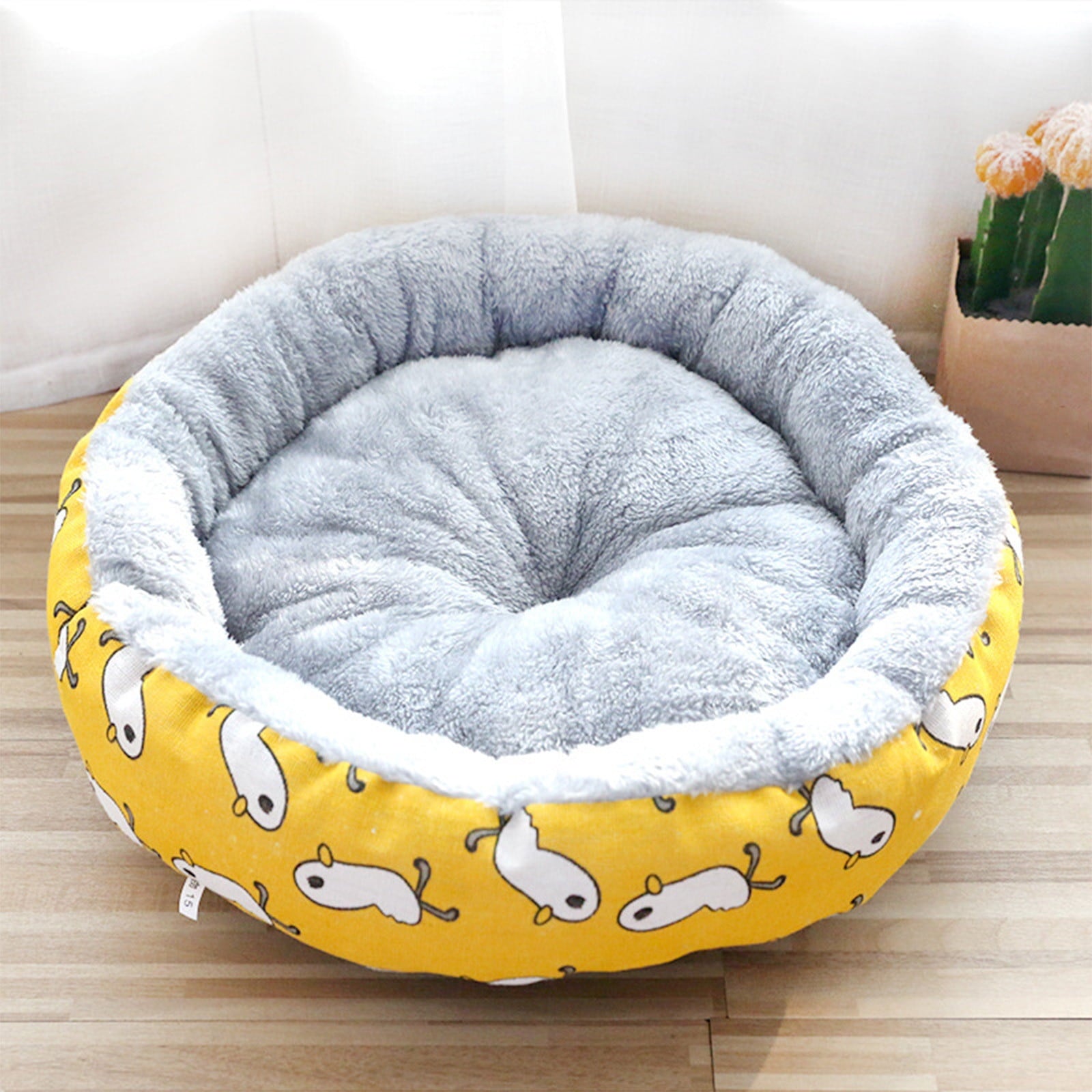 Staron Cat Houses for Indoor Cats (Yellow), Cat Beds for Indoor Cats Pet Small Dog Medium Kennel Carrier Round Comfortable And Soft