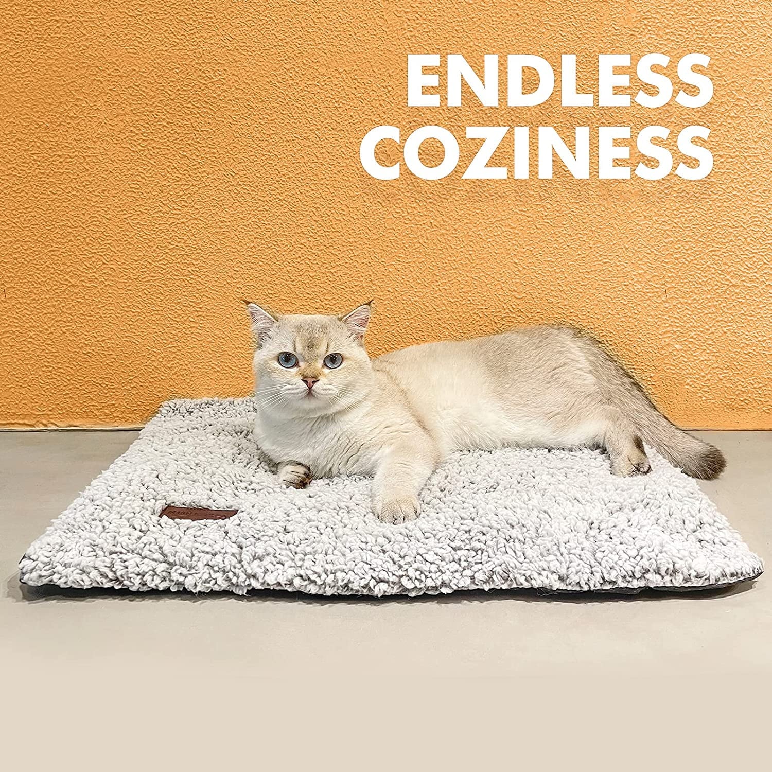 MANGOBOB Self Warming and Heating Cat and Dog Mat, 24 x 18 Inch, Non-Slip Bottom, Gray