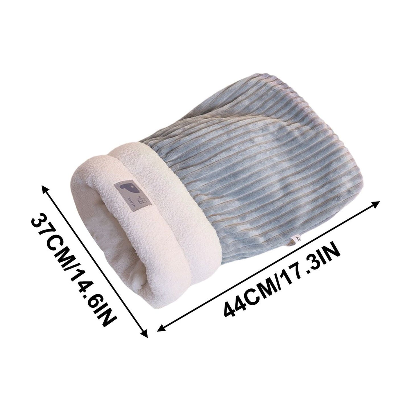 Exhoden Cat Winter Sleeping Bag, Cat Crinkle Sack Removable Cat Bag for Sleeping 360°Warm Semienclosed Cat Sleeping Bag Bed with Cave,Fall And Winter Warm Pet Sleeping Bag