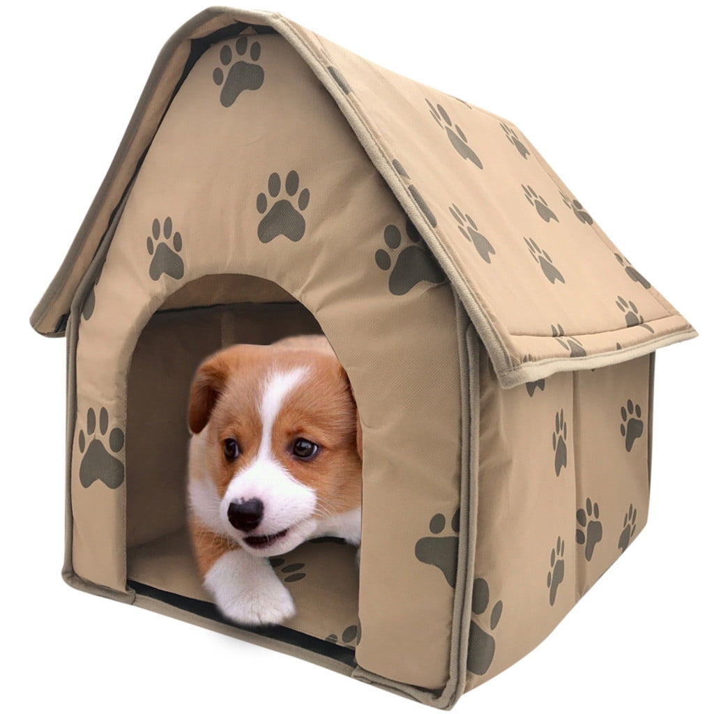 OAVQHLG3B Foldable Dog House Foldable Small Pet Bed Weatherproof, Portable Dog House Indoor, Pet Shelter Suitable for Small to Medium Sized Dogs and Cats