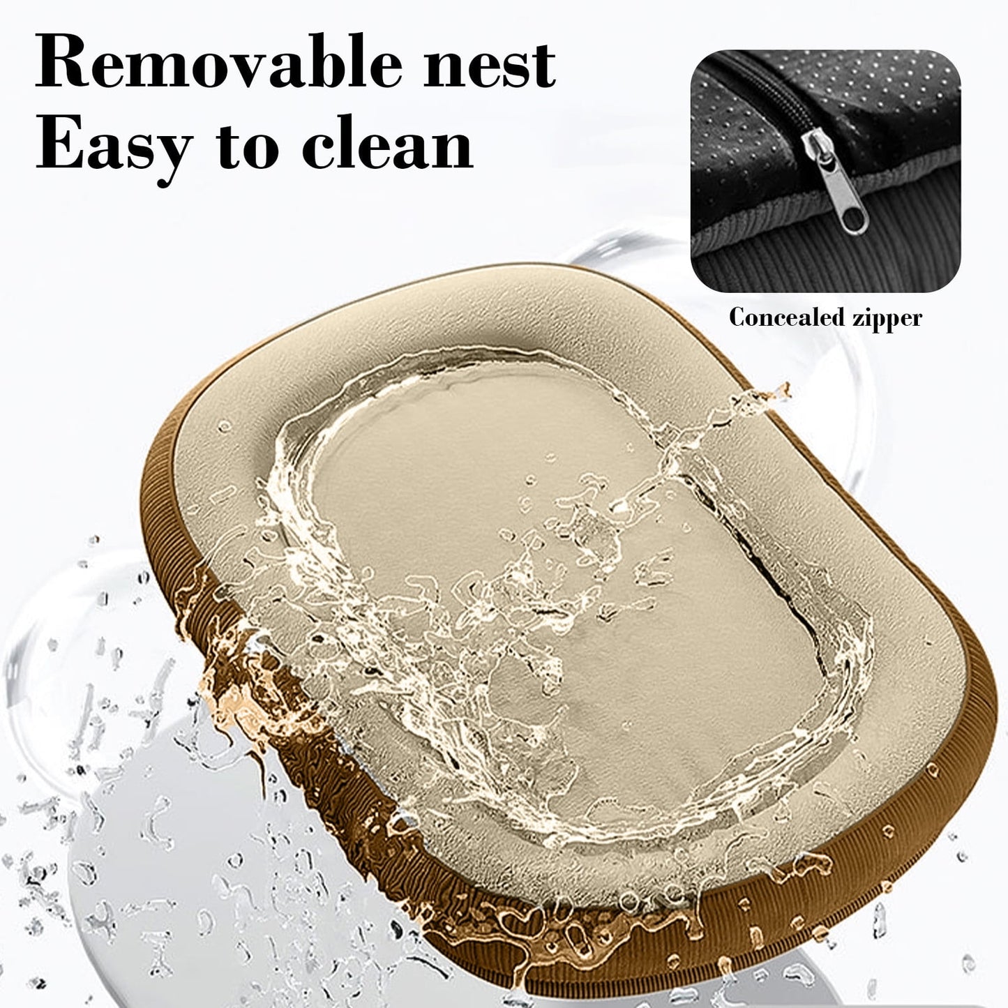 BGZLEU Orthopedic Dog Bed for Dogs Breeds, High Density Egg Crate Foam Dog Sofa Beds,Oval Kennel Bed, Pet Couch Bed with Four Sided Bolster, Removable Washable Cover& Non-Slip Bottom (Brown)