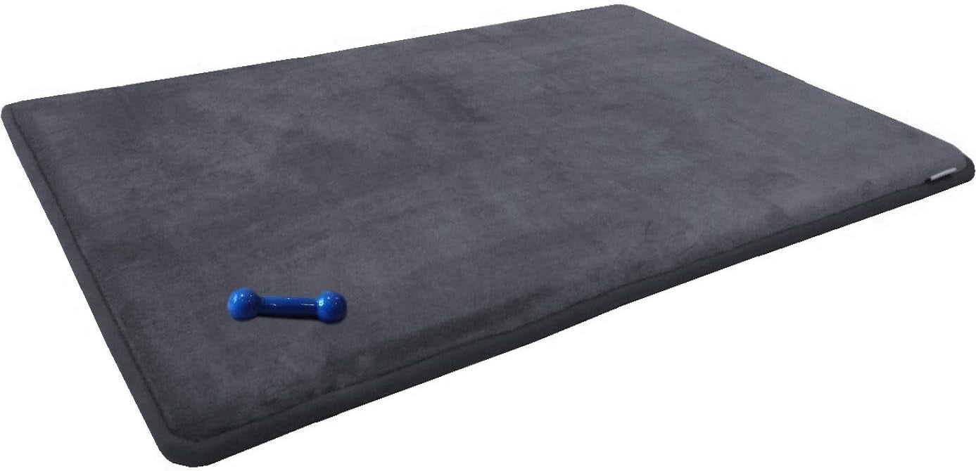 Dogbed4less Large Waterproof Memory Foam Pet Bed with Anti-Slip Bottom, Gray