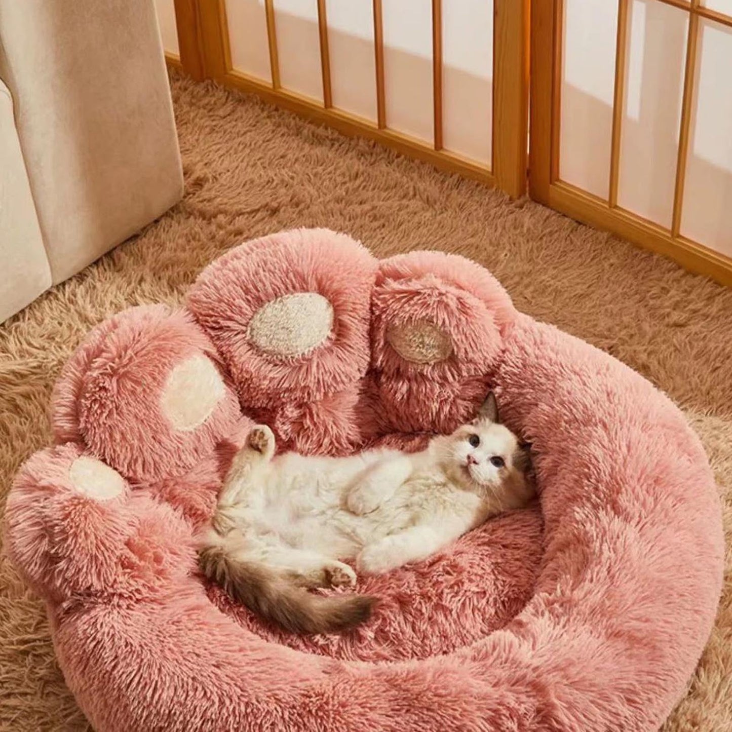AZXY 23.62" Medium Dog Beds Clearance,Donut Dog Bed,Pet Beds for Large Dogs,Indestructible Washable Chew Proof Comfort Cat Bed Small Crate