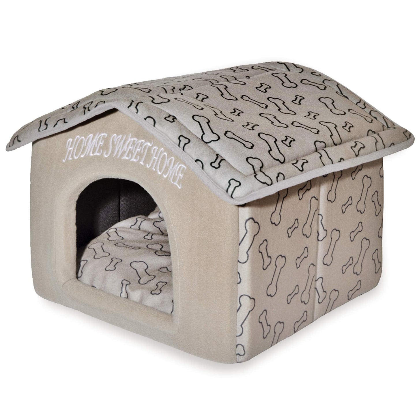 Best Pet Supplies Portable Indoor Pet House – Perfect for Cats & Small Dogs, Easy To Assemble – Silver