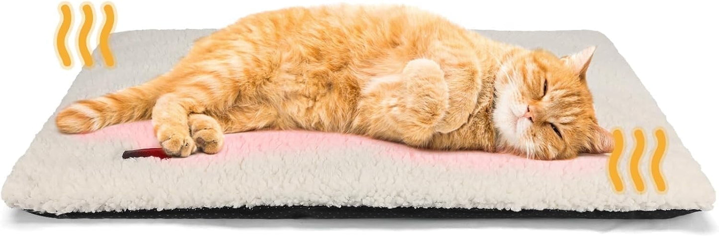 MANGOBOB Self Warming and Heating Cat and Dog Mat, 24 x 18 Inch, Non-Slip Bottom, Gray