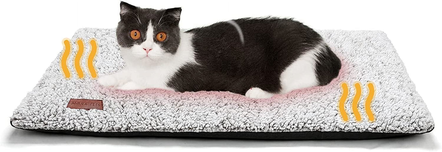 MANGOBOB Self Warming and Heating Cat and Dog Mat, 24 x 18 Inch, Non-Slip Bottom, Gray