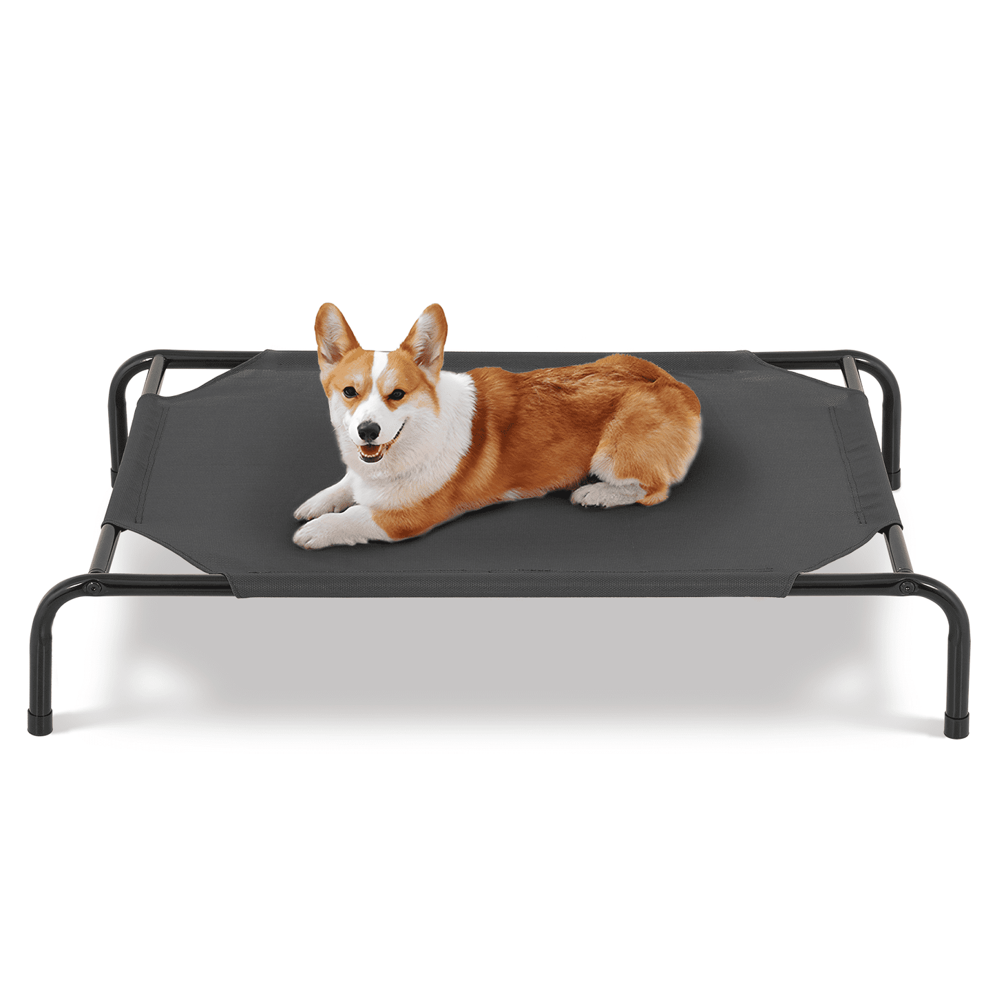 Magshion Elevated Dog Bed, Portable Indoor & Outdoor Pet Hammock Bed, Raised Dog Bed with Breathable Mesh, Light Brown, 49.5"