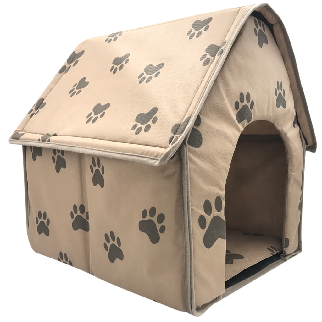 OAVQHLG3B Foldable Dog House Foldable Small Pet Bed Weatherproof, Portable Dog House Indoor, Pet Shelter Suitable for Small to Medium Sized Dogs and Cats