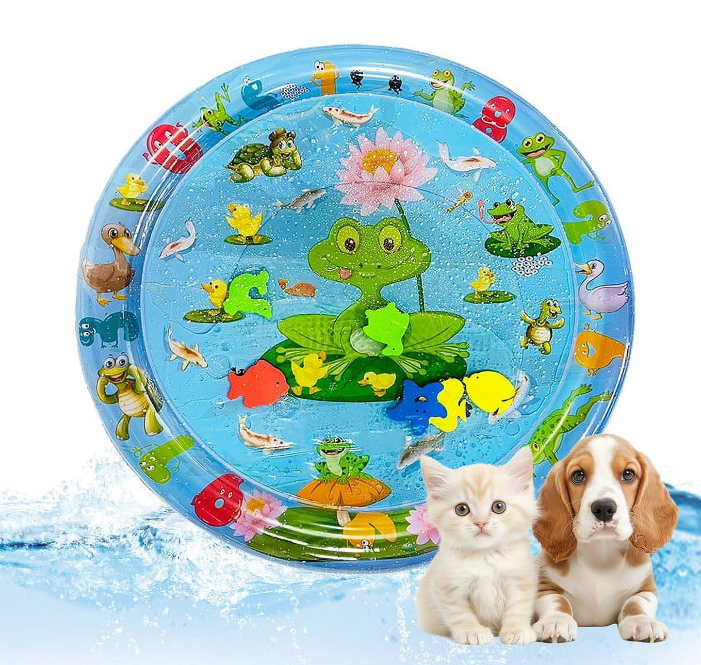 Pet Water Bed,Cat Water Mat 2025 Upgraded Thickened Sensory Water Palymat,Leak-Proof Sensory Playmat,Water Mat for Cats and Dogs,Anti-Scratch Design Waterbed for Indoor Cat & Dog