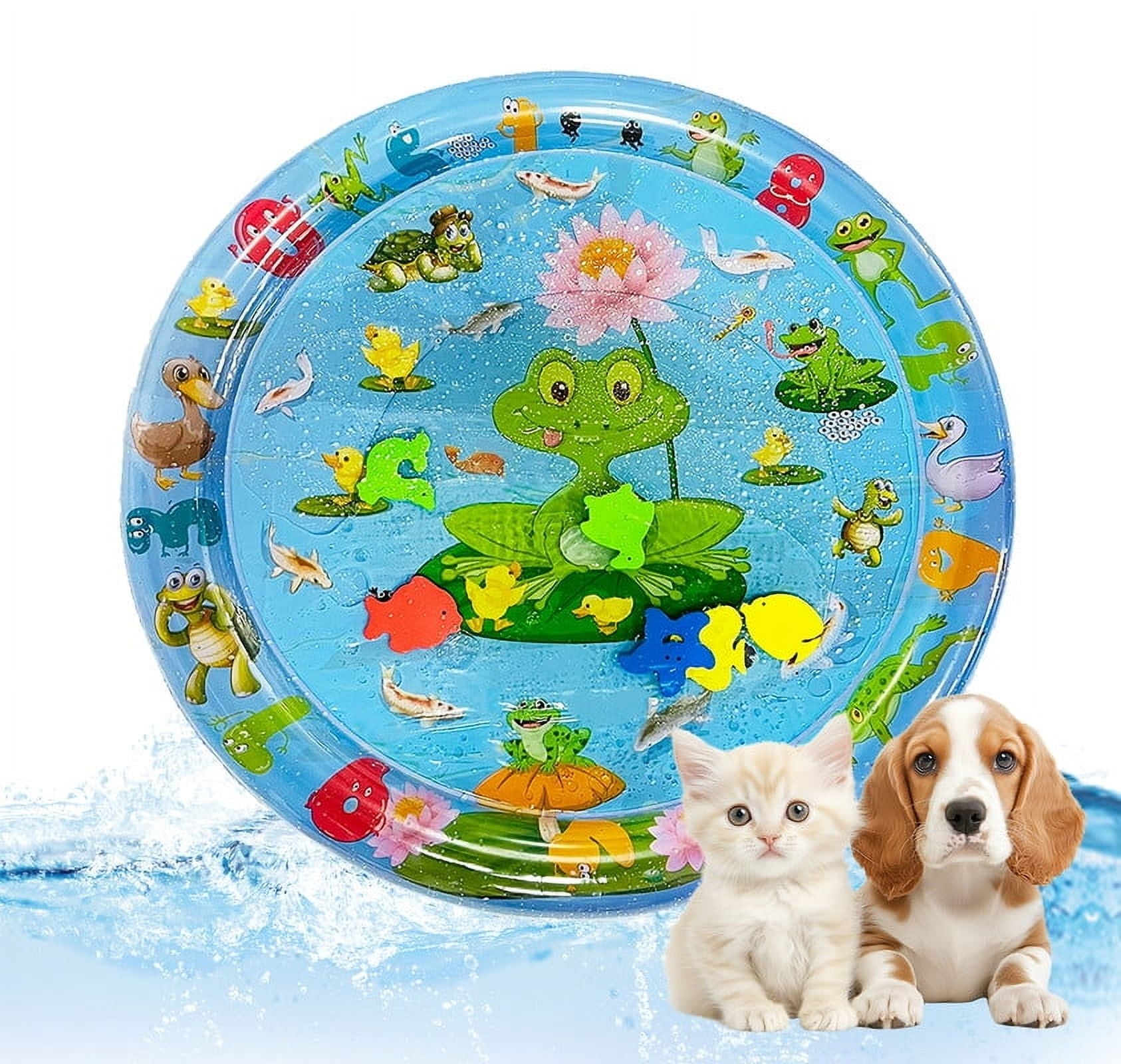 Pet Water Bed,Cat Water Mat 2025 Upgraded Thickened Sensory Water Palymat,Leak-Proof Sensory Playmat,Water Mat for Cats and Dogs,Anti-Scratch Design Waterbed for Indoor Cat & Dog