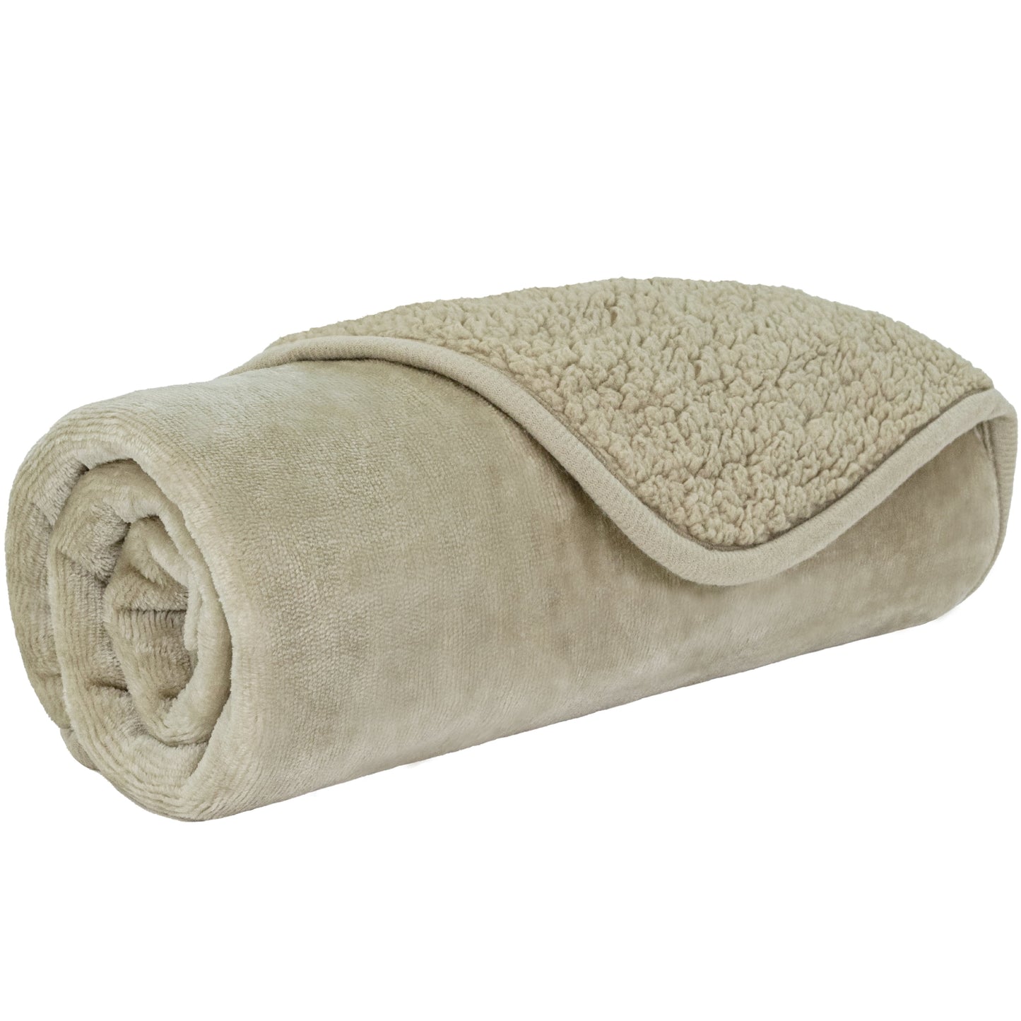PetAmi Waterproof Dog Blanket For Small Medium Dogs, Pee Proof Pet Blanket Sherpa Fleece Couch Cover, Reversible Cat Throw Bed Sofa Protector, Soft Plush Washable Pad (Medium 29x40, Beige)