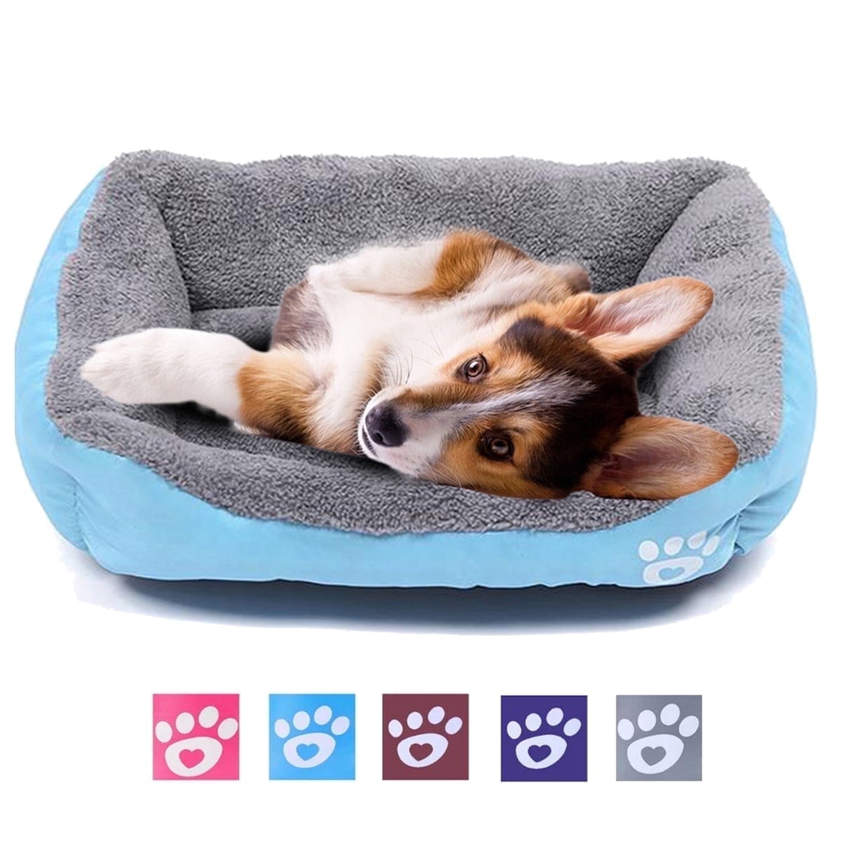 PinkSheep Dog Bed Washable Pet Cat Beds for Small Puppy Medium Dogs Cats, Wine Red