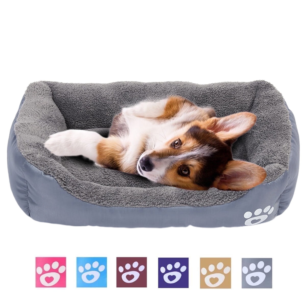 PinkSheep Dog Bed Washable Pet Cat Beds for Small Puppy Medium Dogs Cats, Wine Red