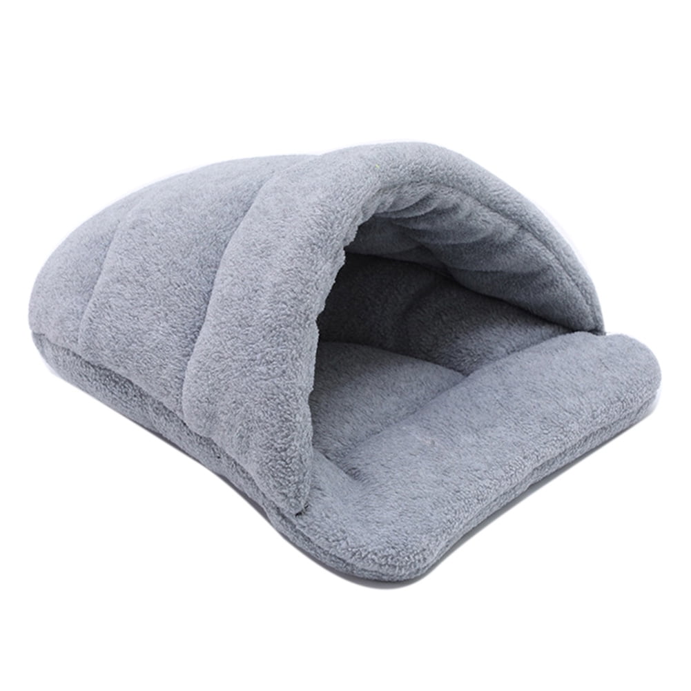 Thick Fleece Warm Dog Cat Tent Cave Nest Bed Slipper Shape Pet Sleeping Bag