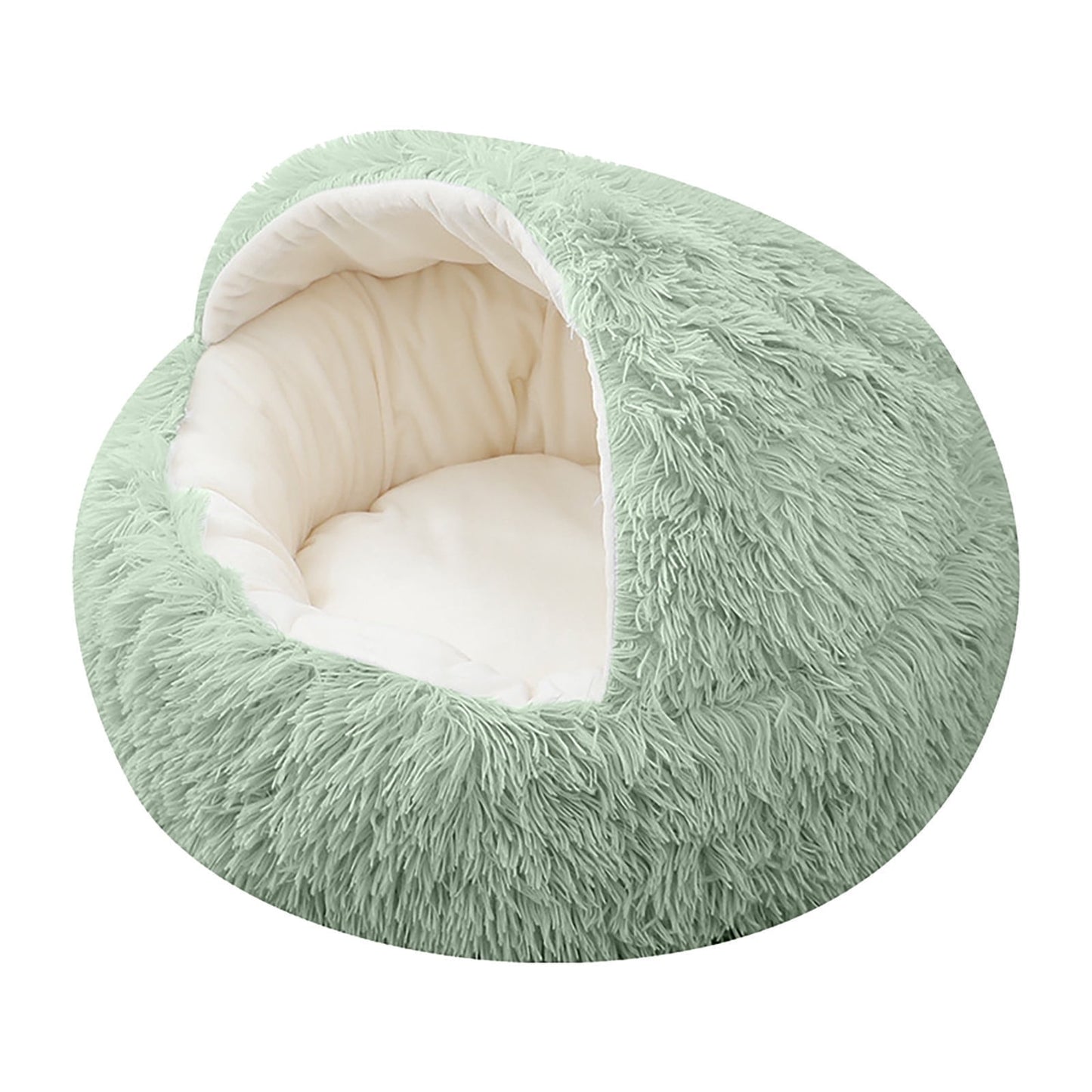 VANLOFE Pet Beds Under 10 Cat House Dog Round Cat Winter Warm Sleeping Bag Long Plush Soft Pet Bed Calming Bed