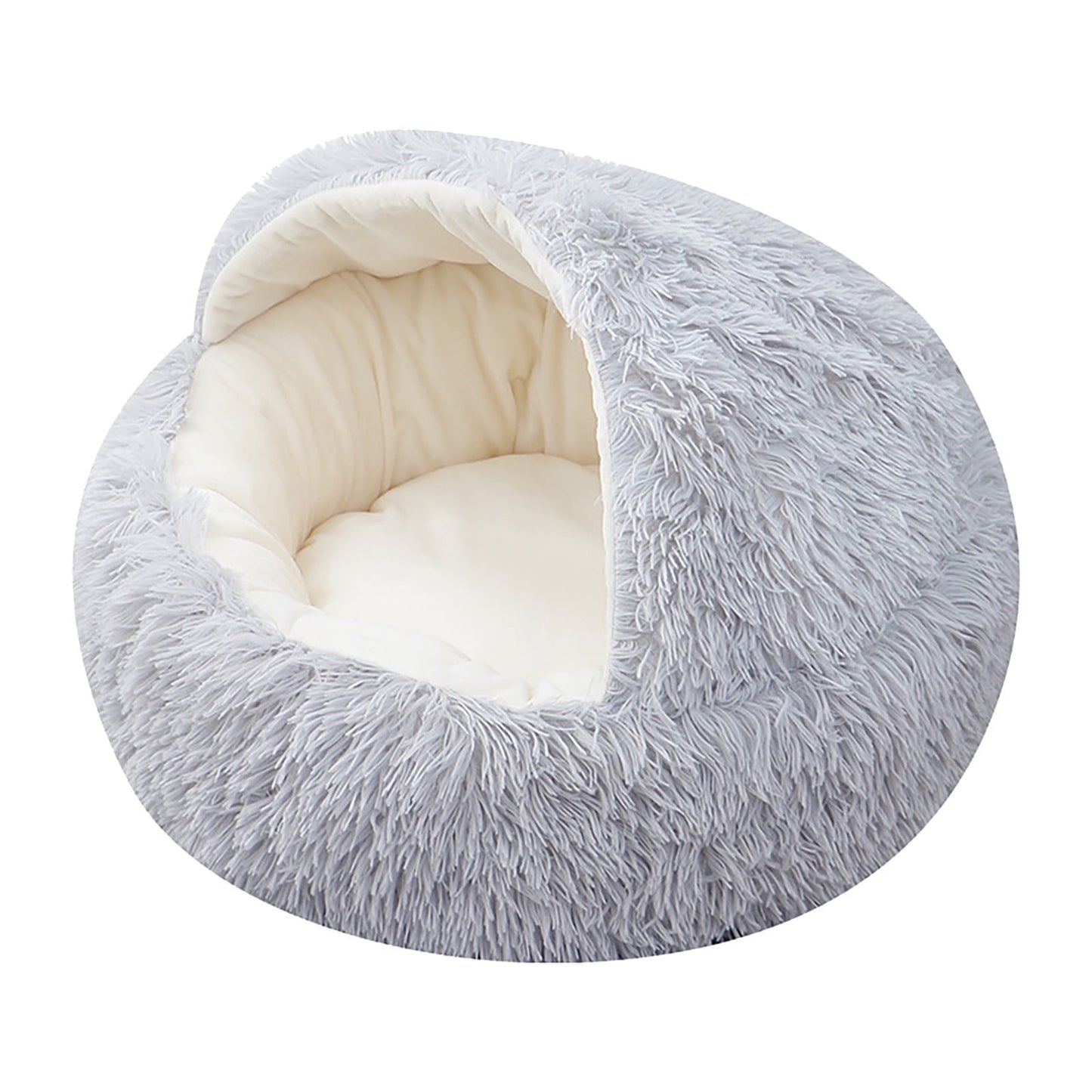 VANLOFE Pet Beds Under 10 Cat House Dog Round Cat Winter Warm Sleeping Bag Long Plush Soft Pet Bed Calming Bed