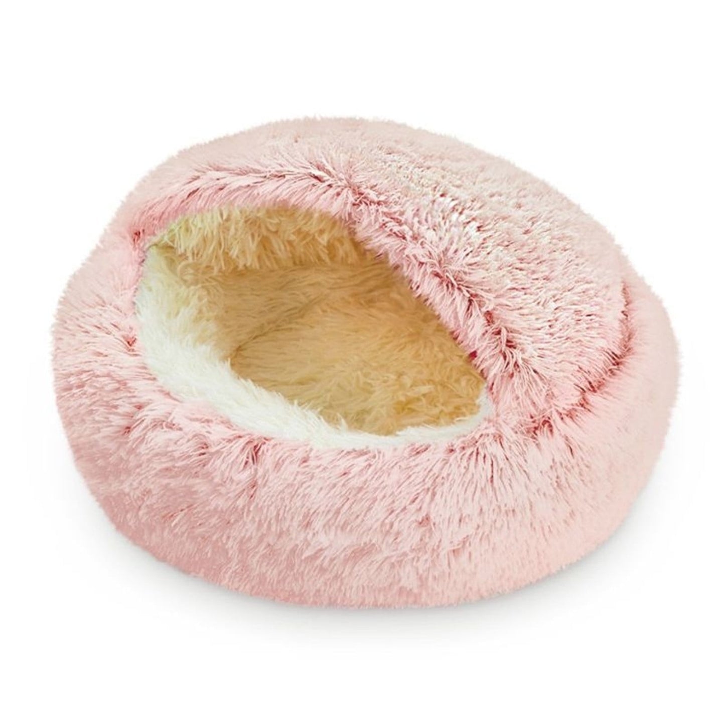 VANLOFE Pet Beds Under 10 Cat House Dog Round Cat Winter Warm Sleeping Bag Long Plush Soft Pet Bed Calming Bed