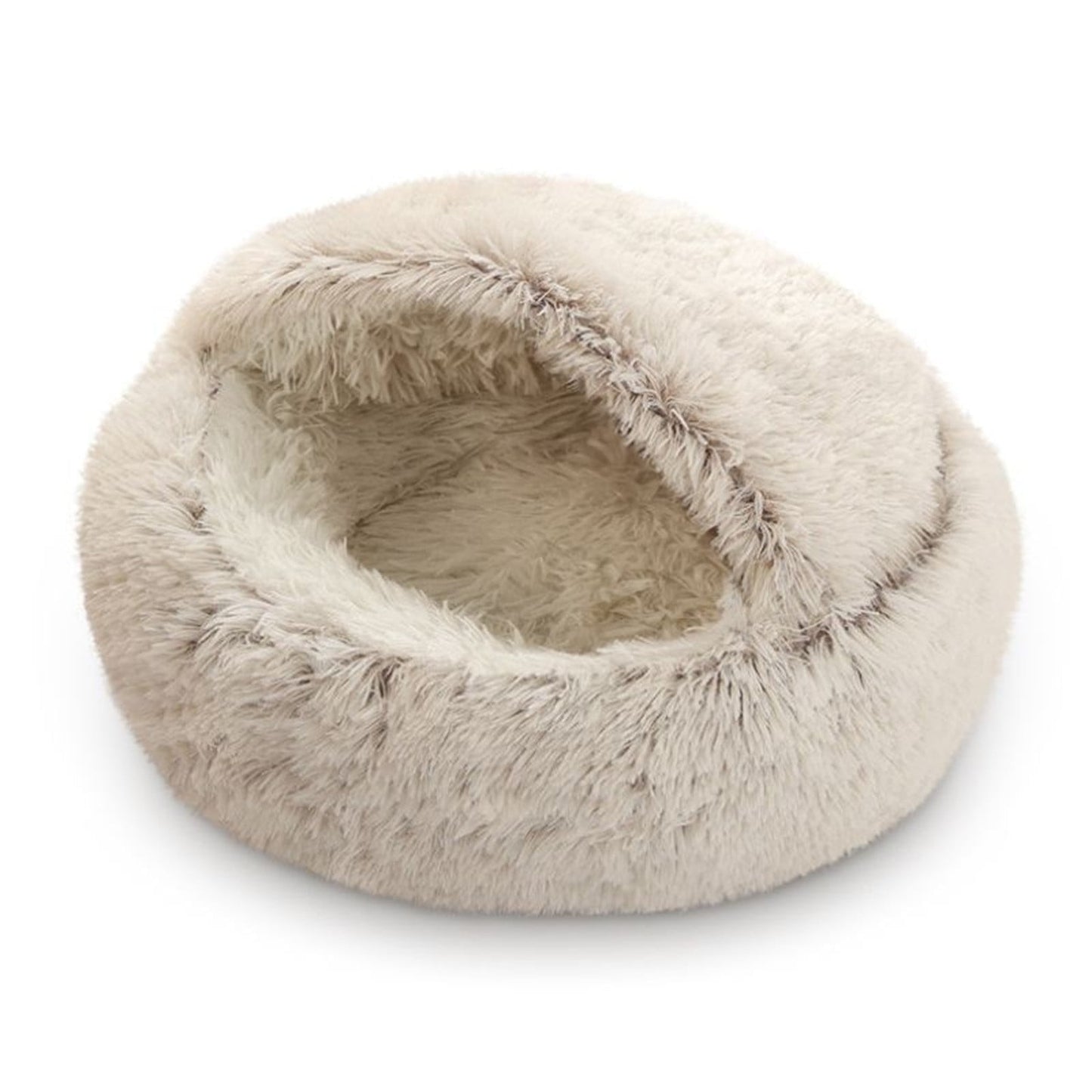 VANLOFE Pet Beds Under 10 Cat House Dog Round Cat Winter Warm Sleeping Bag Long Plush Soft Pet Bed Calming Bed