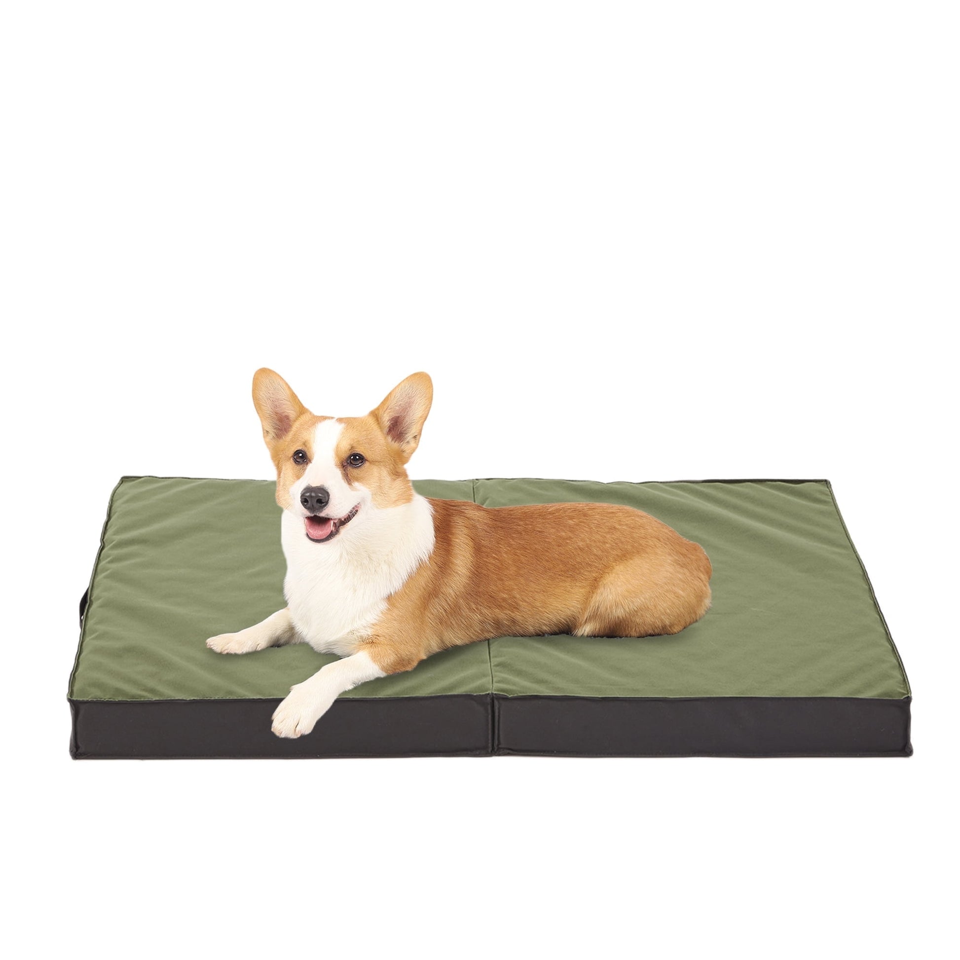 WATANIYA Foldable Travel Dog Bed, Outdoor Waterproof Orthopedic Pet Bed Mattress, Green