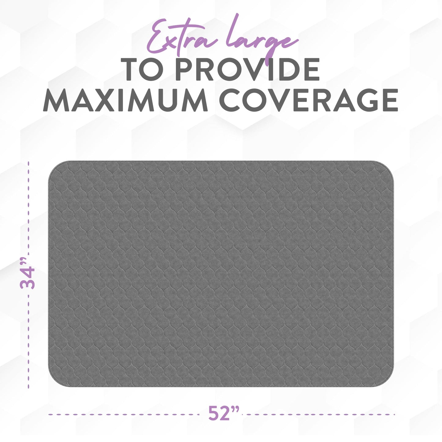 Inspire Underpads, Reusable Bed Pads Washable Waterproof, Comfort Fit, Extra Long 34 x 52 (1 Count)
