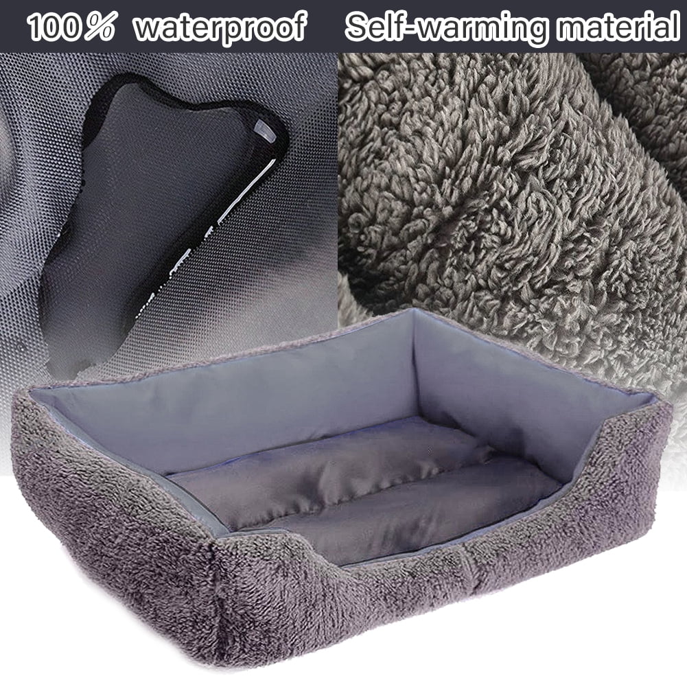PinkSheep Dog Bed Washable Pet Cat Beds for Small Puppy Medium Dogs Cats, Wine Red