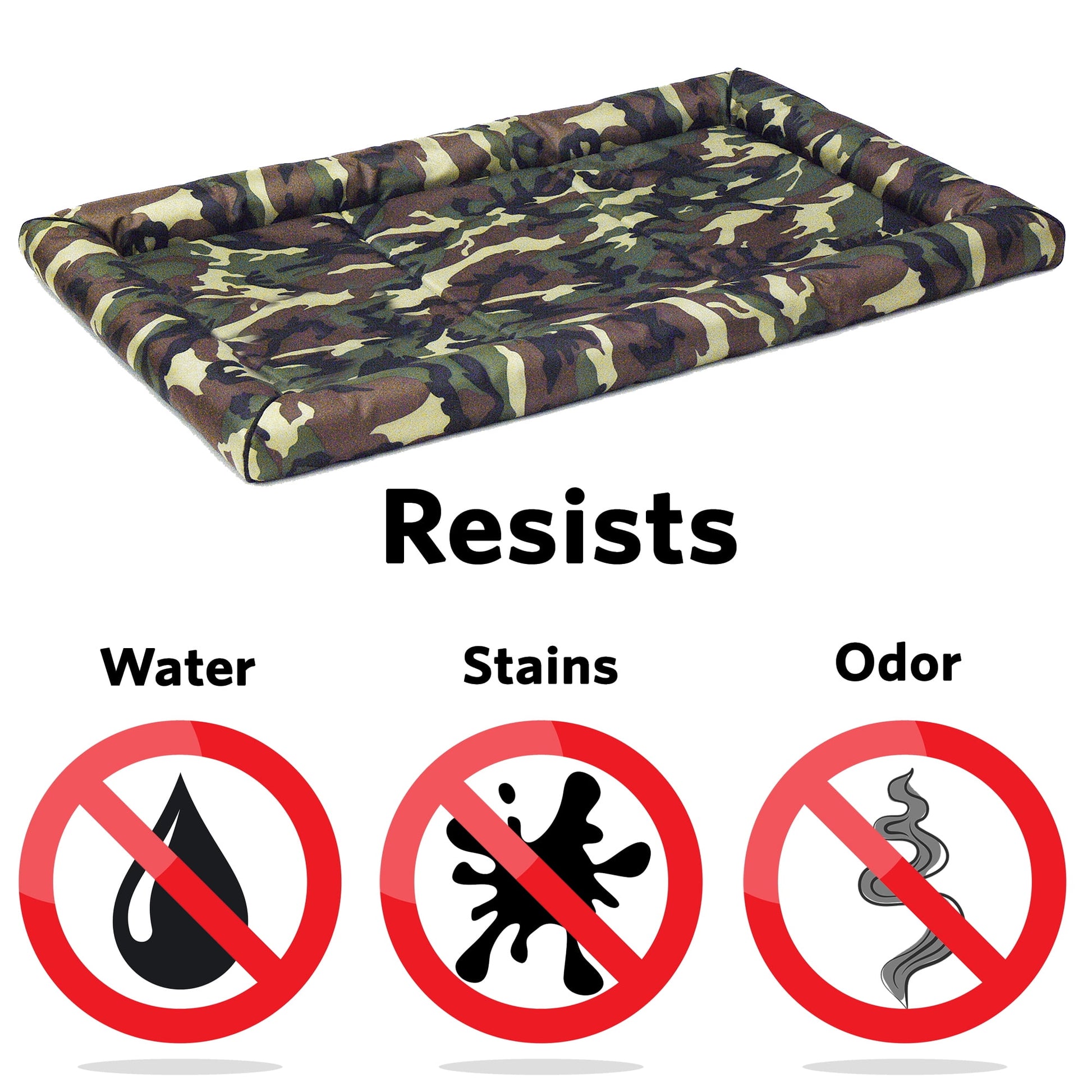 Midwest Homes for Pets Ultra-Durable QuietTime Maxx Dog Bed Fits a 30-inch Crate, Camo