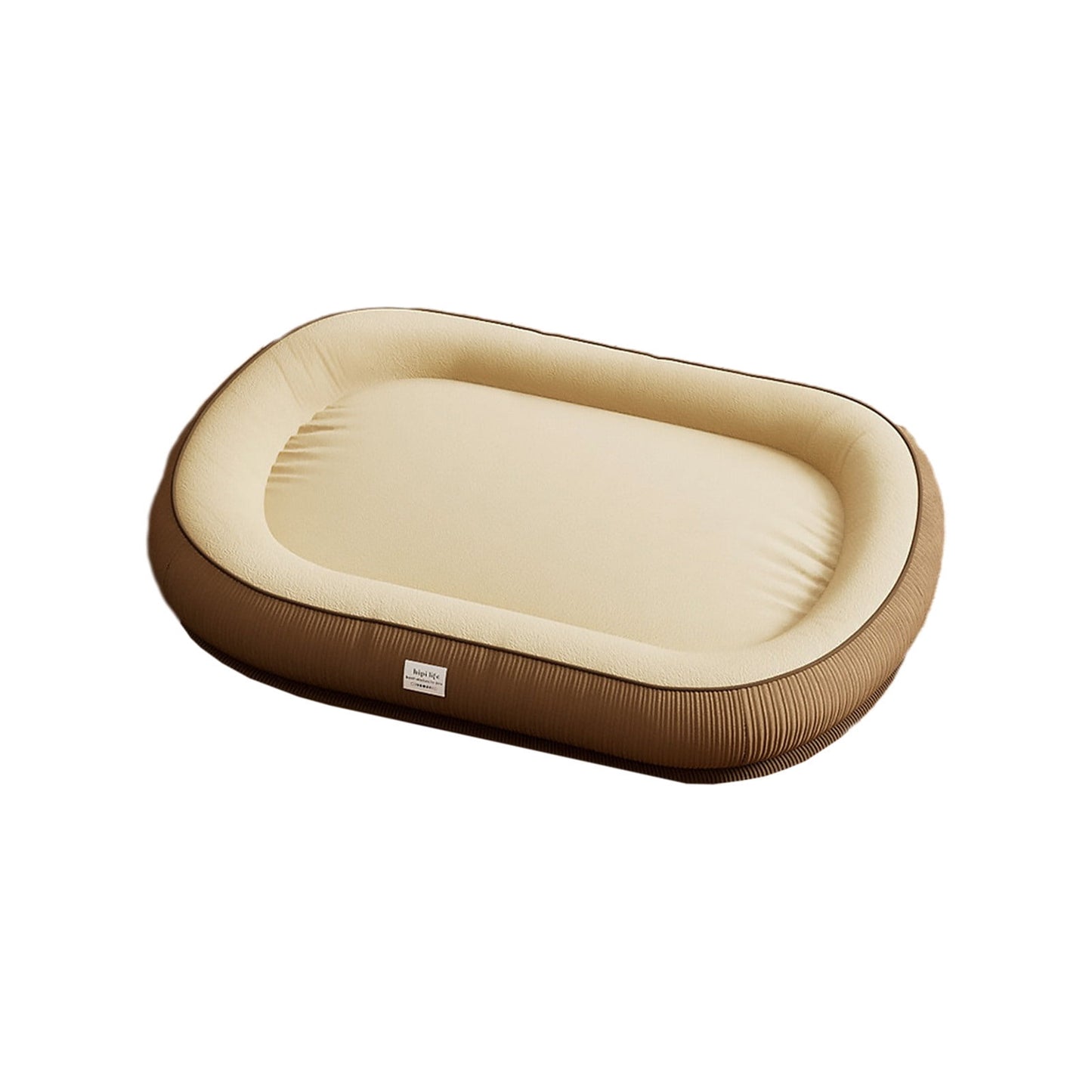 BGZLEU Orthopedic Dog Bed for Dogs Breeds, High Density Egg Crate Foam Dog Sofa Beds,Oval Kennel Bed, Pet Couch Bed with Four Sided Bolster, Removable Washable Cover& Non-Slip Bottom (Brown)