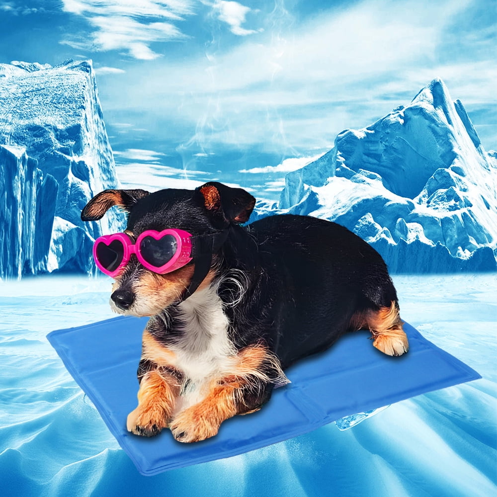 Summer Cooling Mat for Dogs Cats,Cooling Pad,Breathable Pet Crate Pad Portable Pet Cooling Mat (19.5"X15.6")