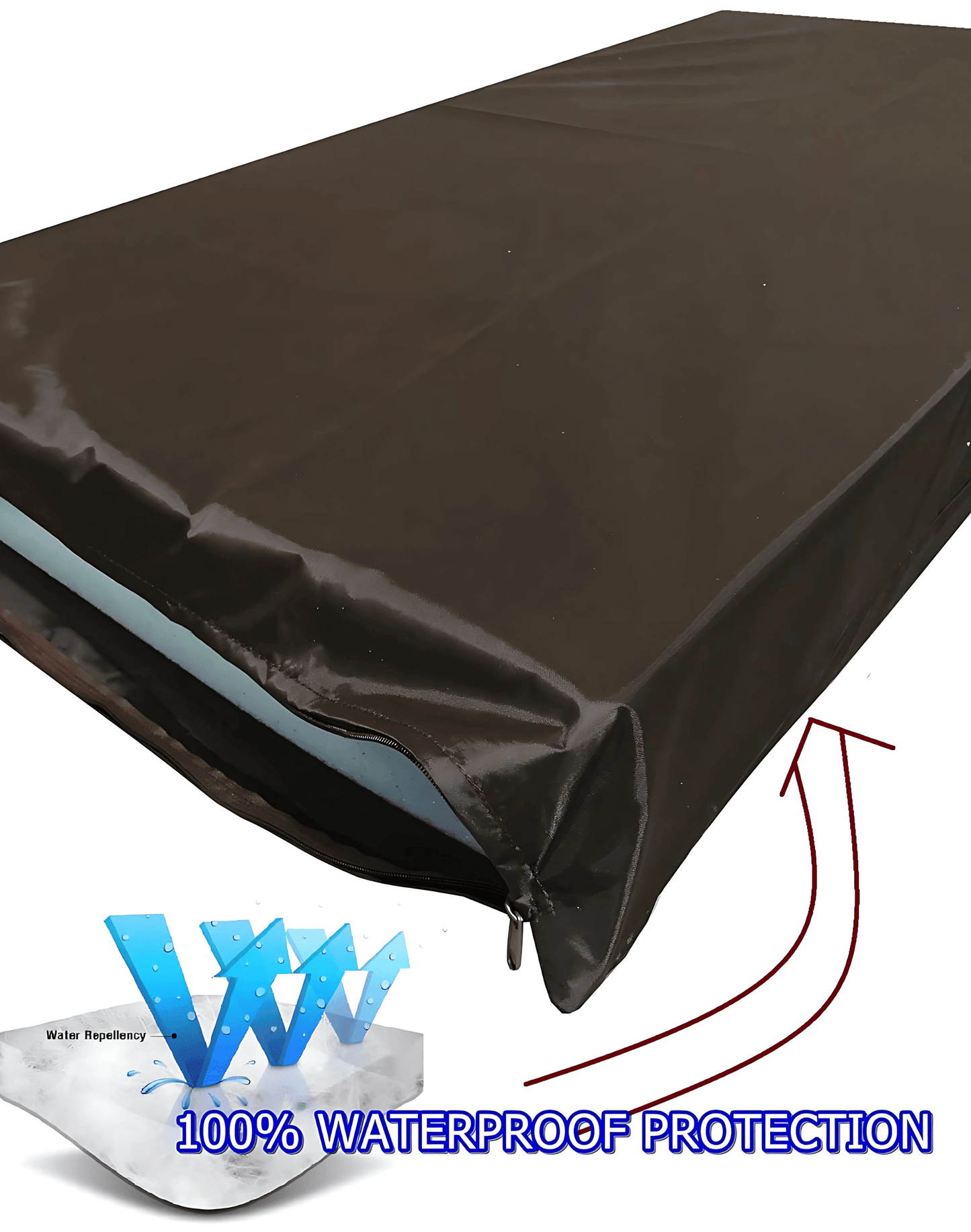 Dogbed4less Orthopedic Memory Foam Dog Mattress, Waterproof Microsuede Gray Cover, XL, 47"x29"x4"