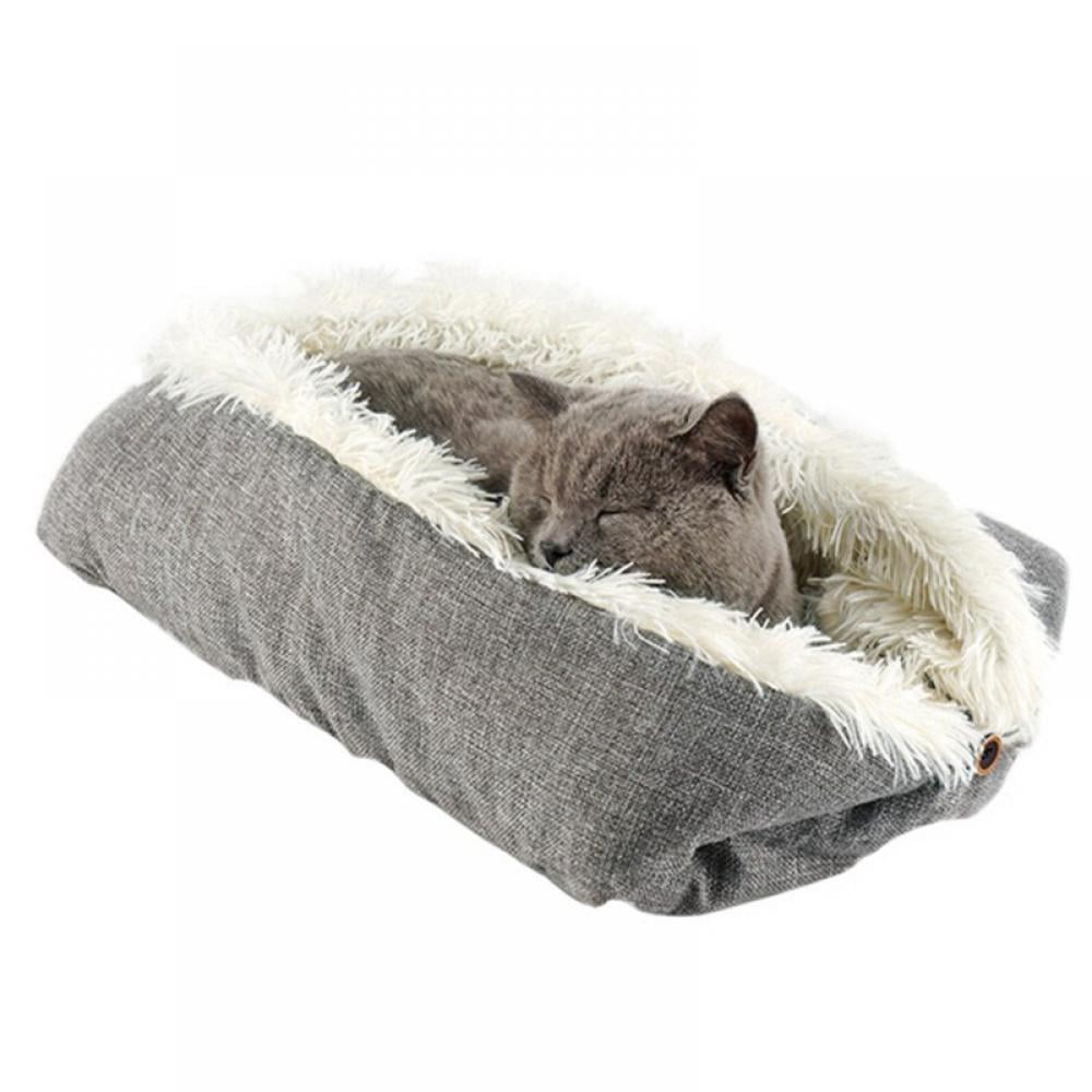 Cat Bed for Indoor Cats, Foldable Washable Cat Beds, Cat Beds for Indoor Cats or Small Dogs, Puppy, Kitty, Kitten, Rabbit