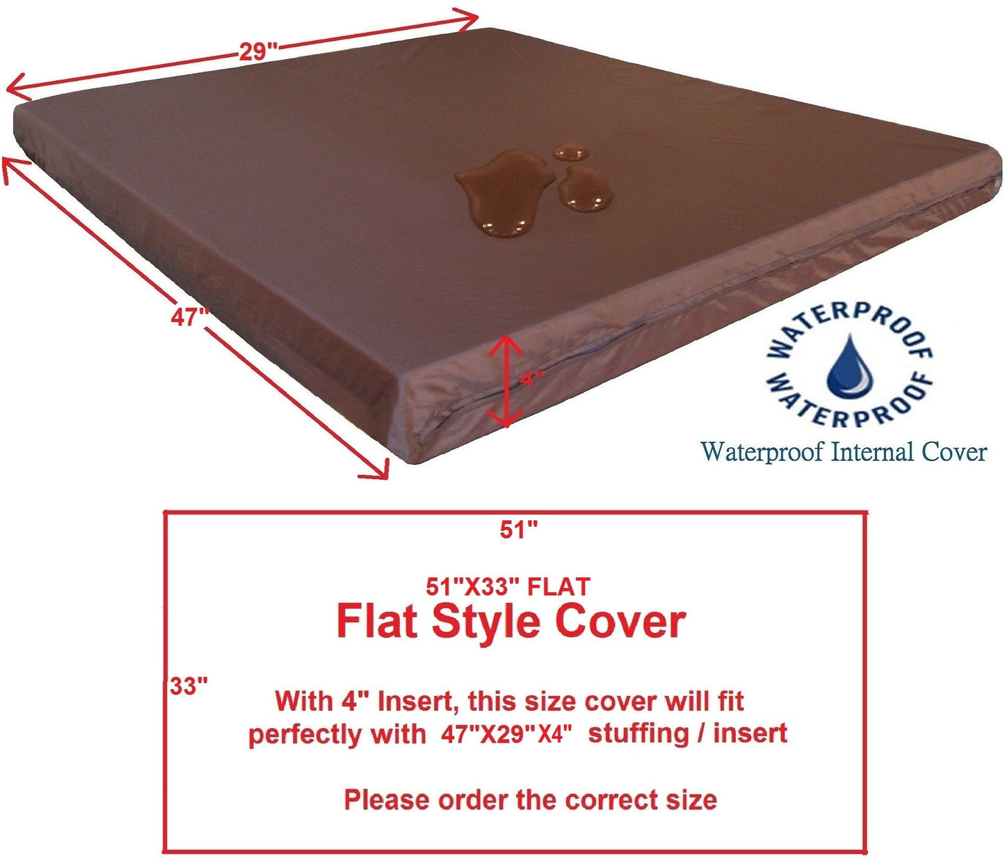 Dogbed4less Waterproof Extra Large Pet Dog & Cat Protective Bed Liner