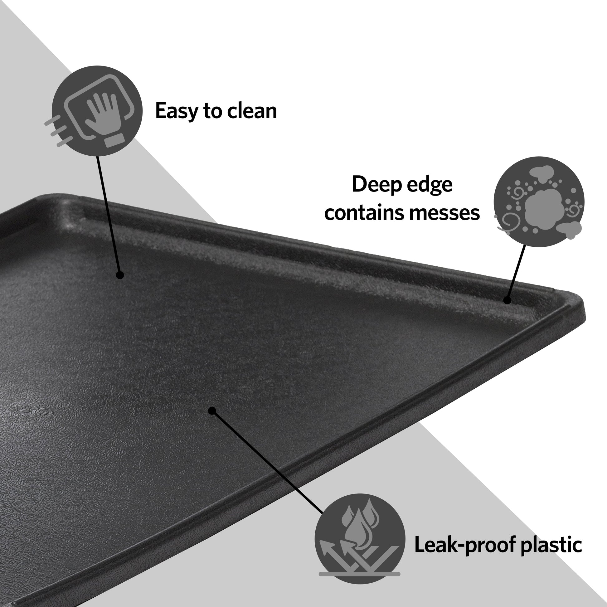 MidWest Homes for Pets Plastic Replacement Pan fits all MidWest Crates 48 Inch
