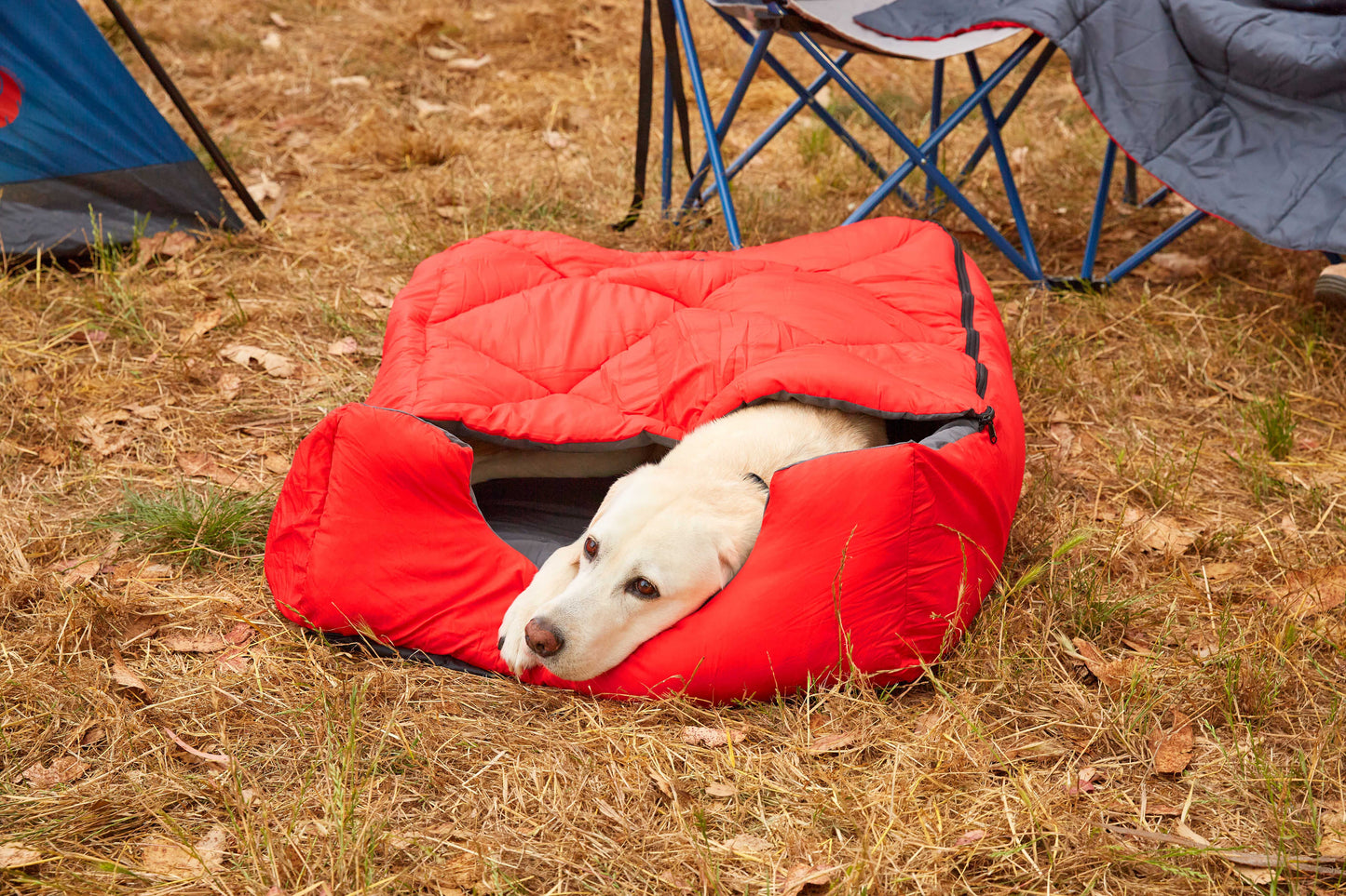 OmniCore Designs Pet Sleeping Bag (SM/Blue) with Zippered Cover for Travel, Camping, Backpacking, Hiking | Good for Small and Large Pets | Use as Pet Beds, Pet Mats or Pet Blanket