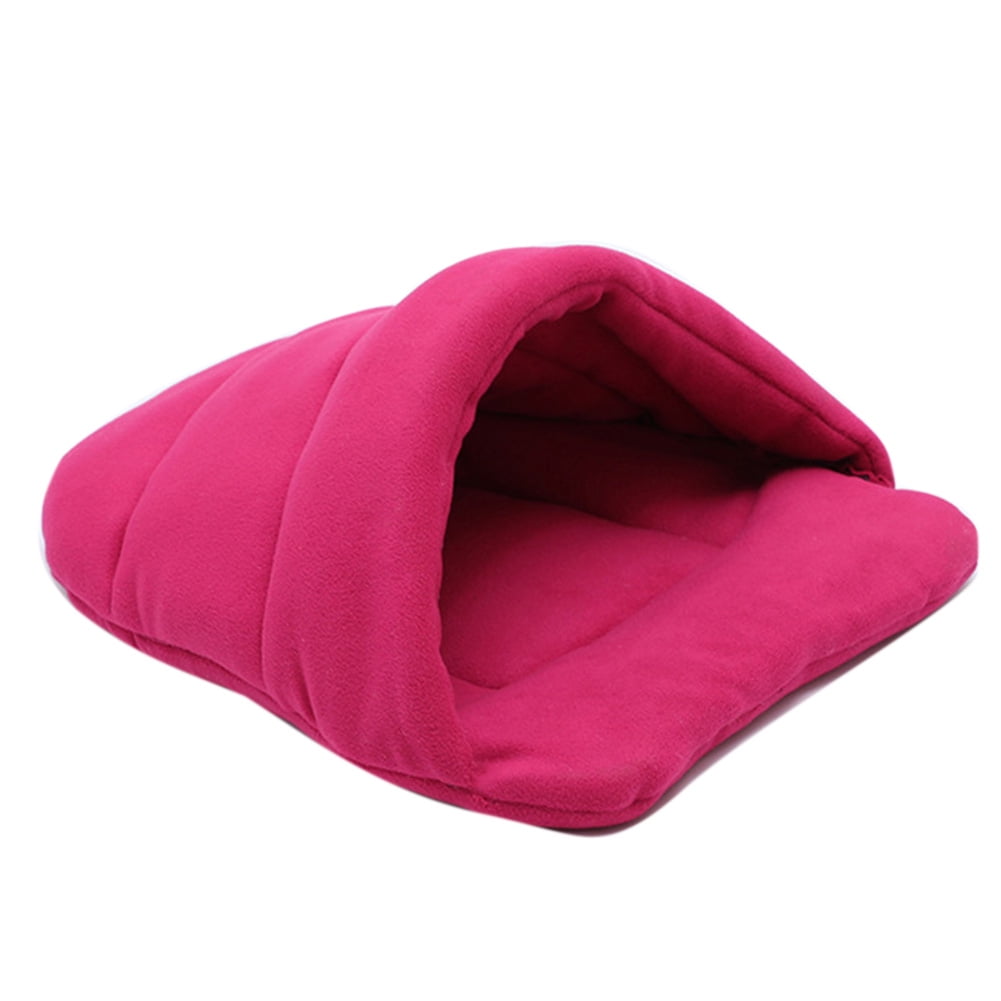 Thick Fleece Warm Dog Cat Tent Cave Nest Bed Slipper Shape Pet Sleeping Bag