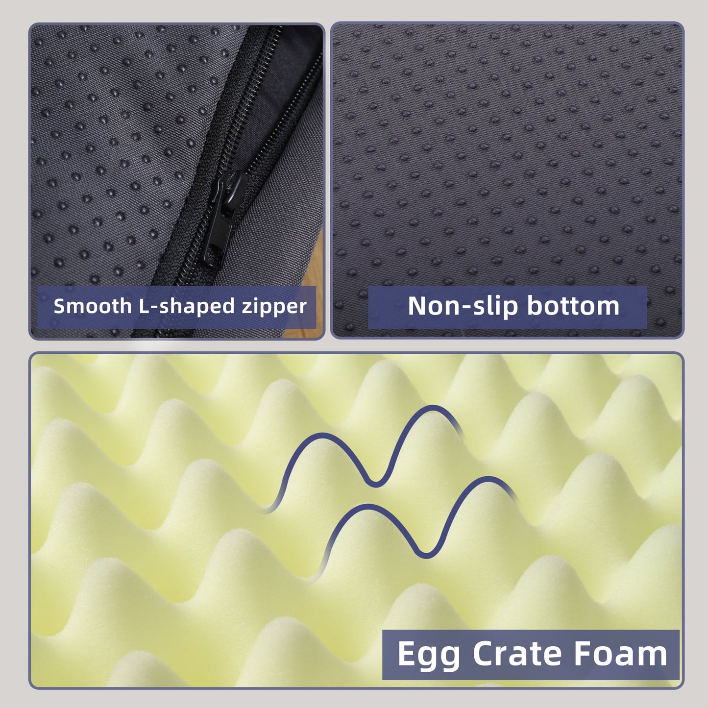 Waterproof Dog Beds for Crates 36" Washable Removable Cover Dog Kennel Pad for Large Dogs