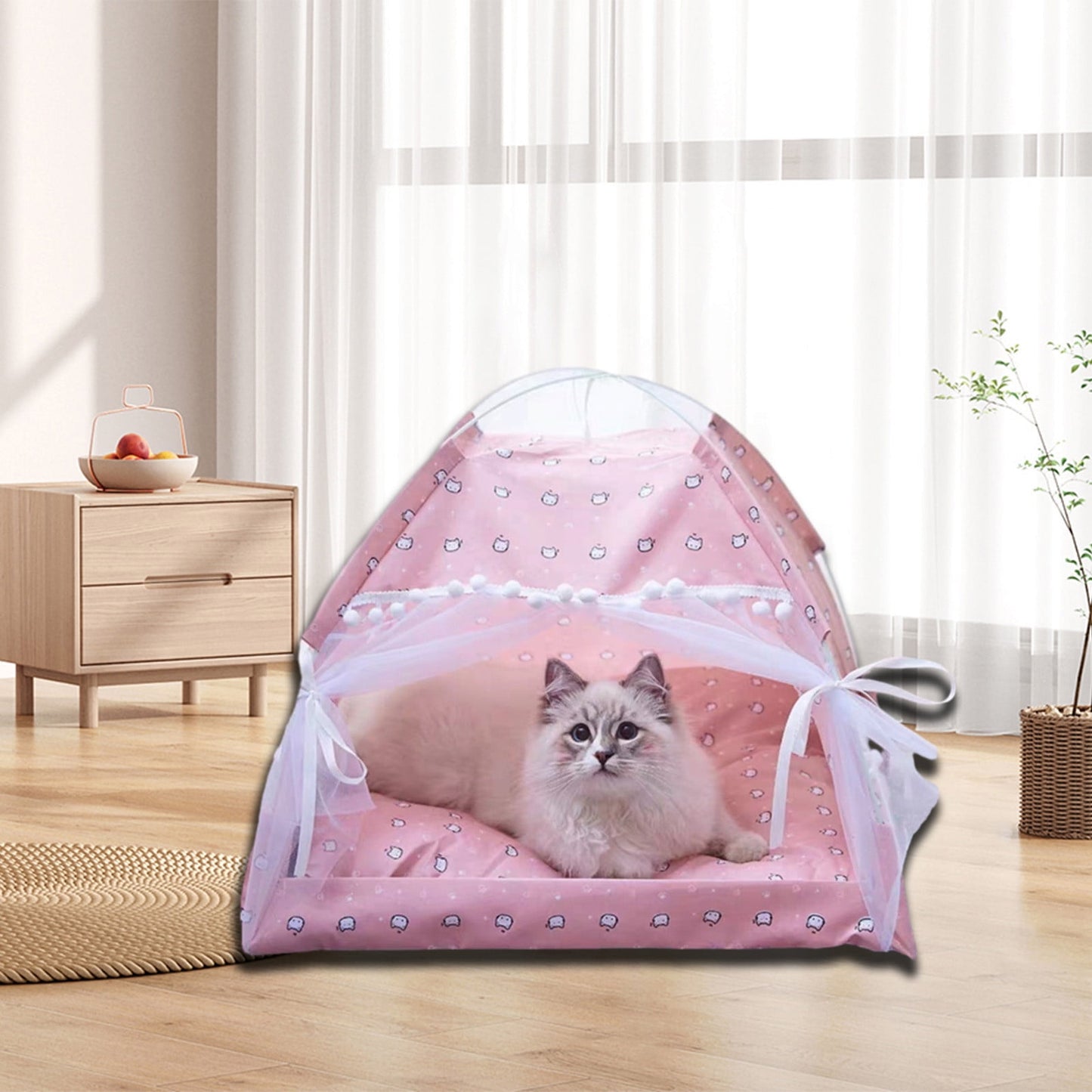 Ozmmyan Cats Dogs Bed For Indoor Cats Dogs Bed, Cats Dogs Cave Bed, Warm Enclosed Covered Cats Tent,Outdoor Cave Bed House For Cats,Puppy Or Small Pet With Ventilation Clearance