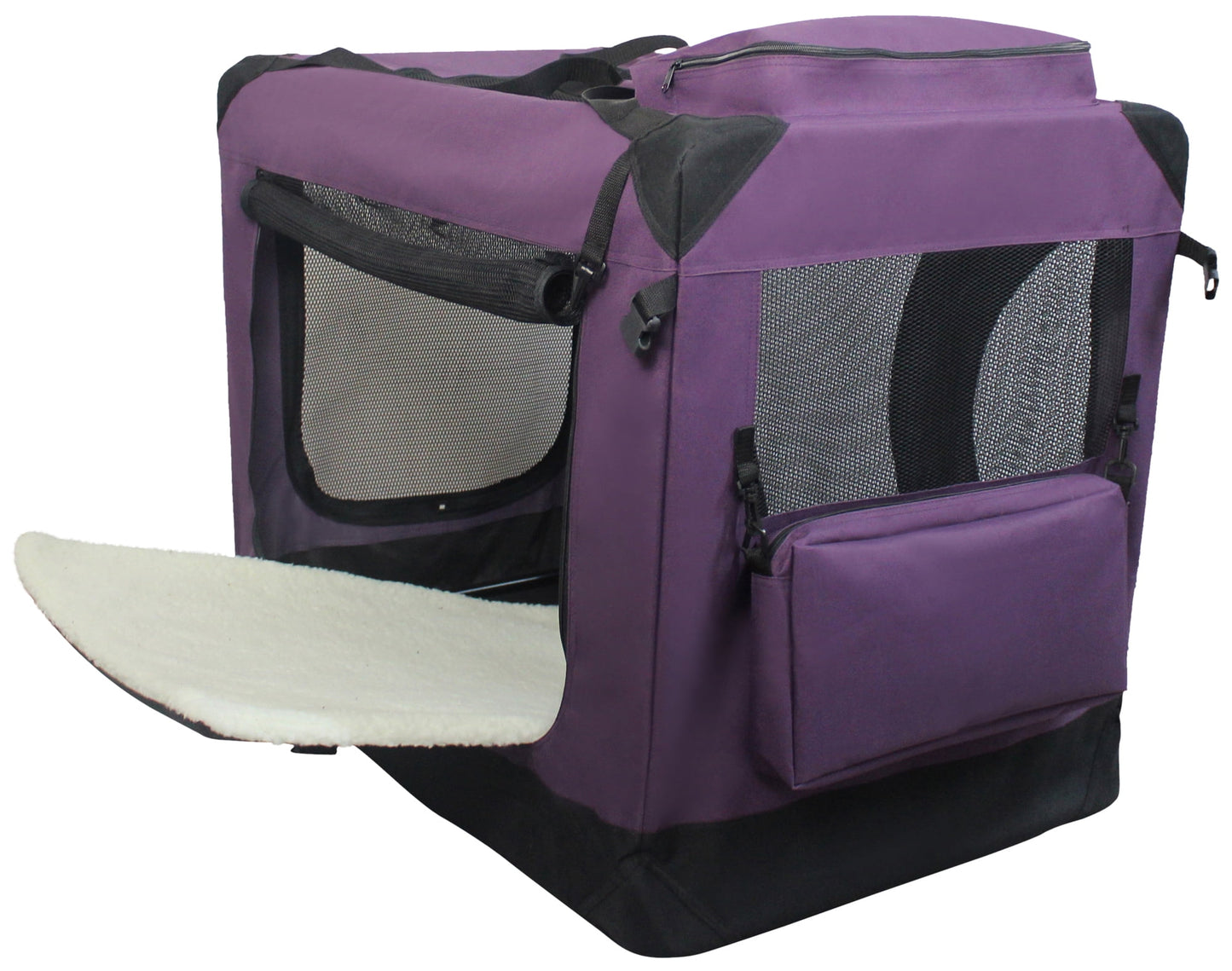 EliteField 3-Door Folding Soft Dog Crate with Carrying Bag and Fleece Bed (2 Year Warranty), Indoor & Outdoor Pet Home