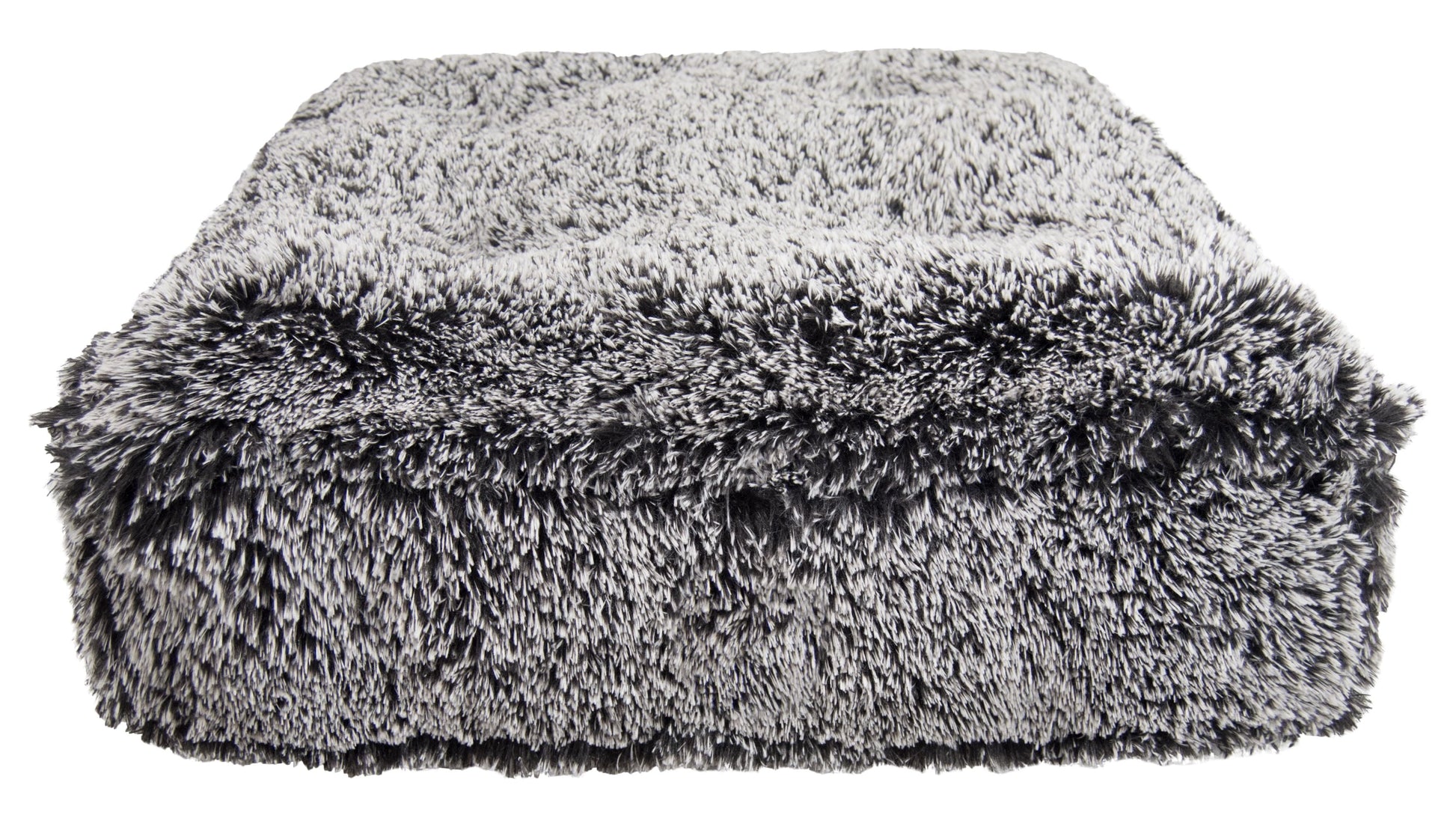 Bessie and Barnie Midnight Frost Luxury Shag Extra Plush Faux Fur Rectangle Pet/Dog Bed